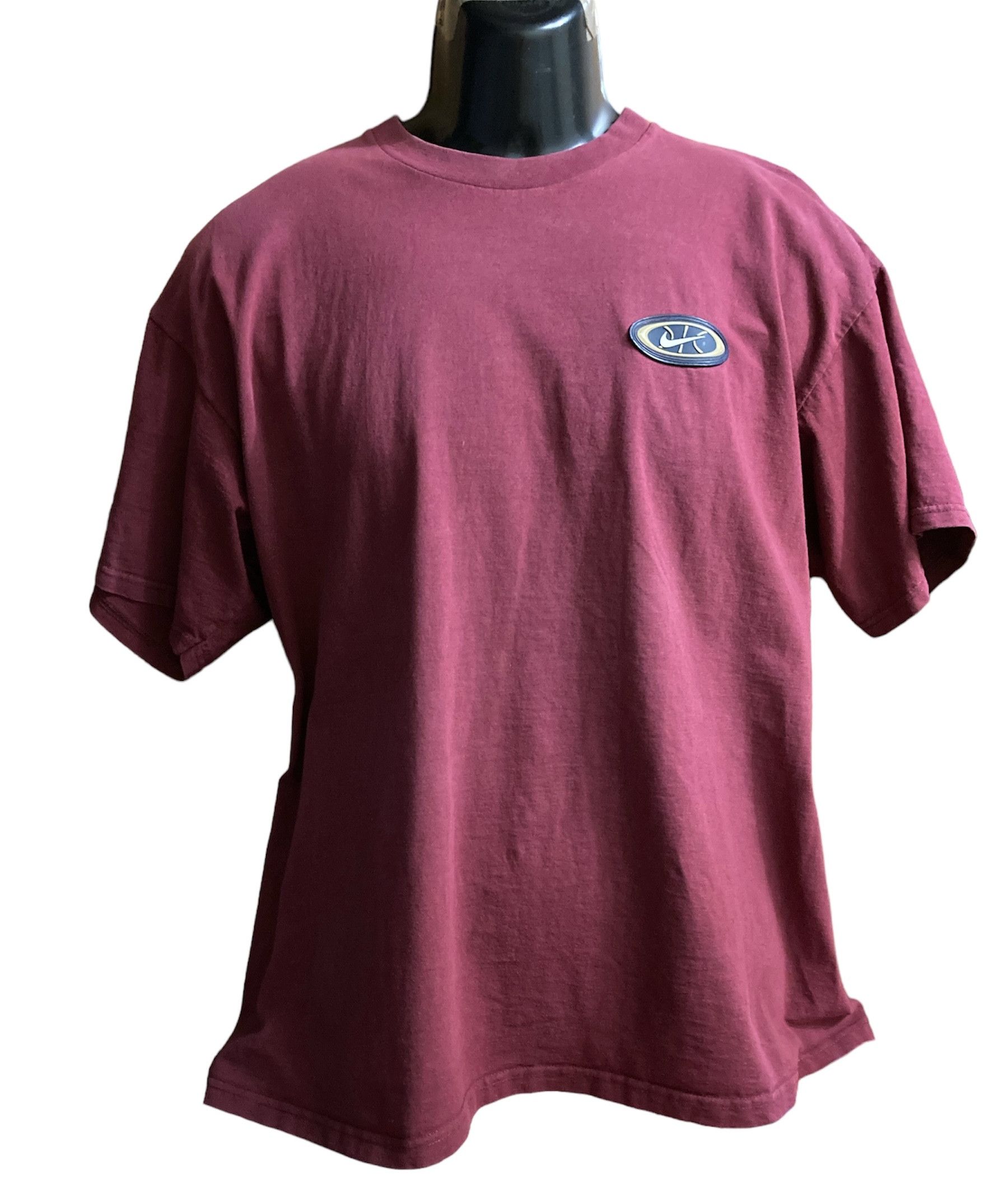 Nike × Vintage *Rare* Vintage 90s Nike Rubber Swoosh Logo Tee Size US L / EU 52-54 / 3 - 1 Thumbnail