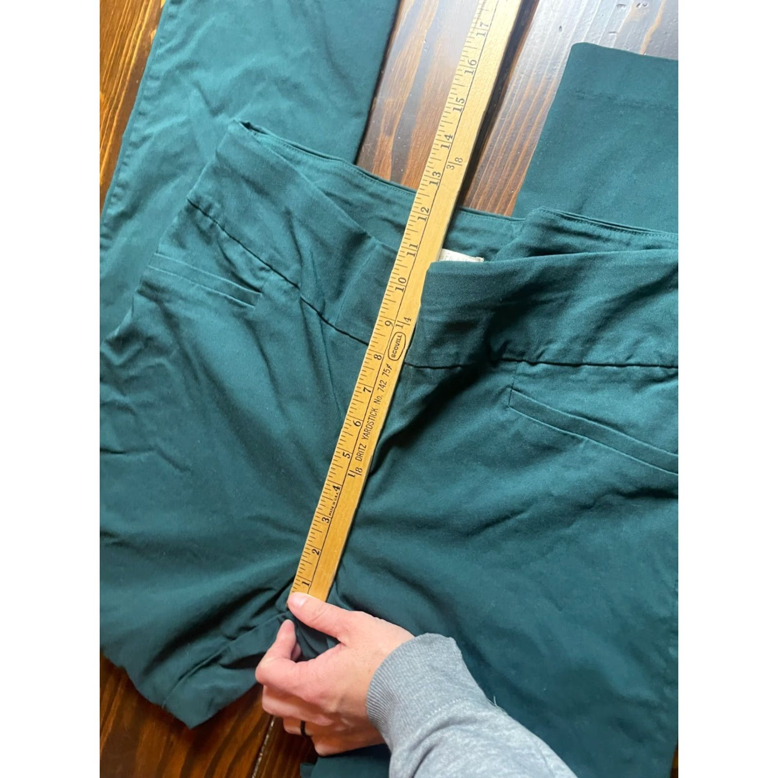 Vintage Cooper & ella Pants Women Dress Pants Green Pull On 14 Regular Ensemble Womens Size 36" / US 14 / IT 50 - 5 Thumbnail