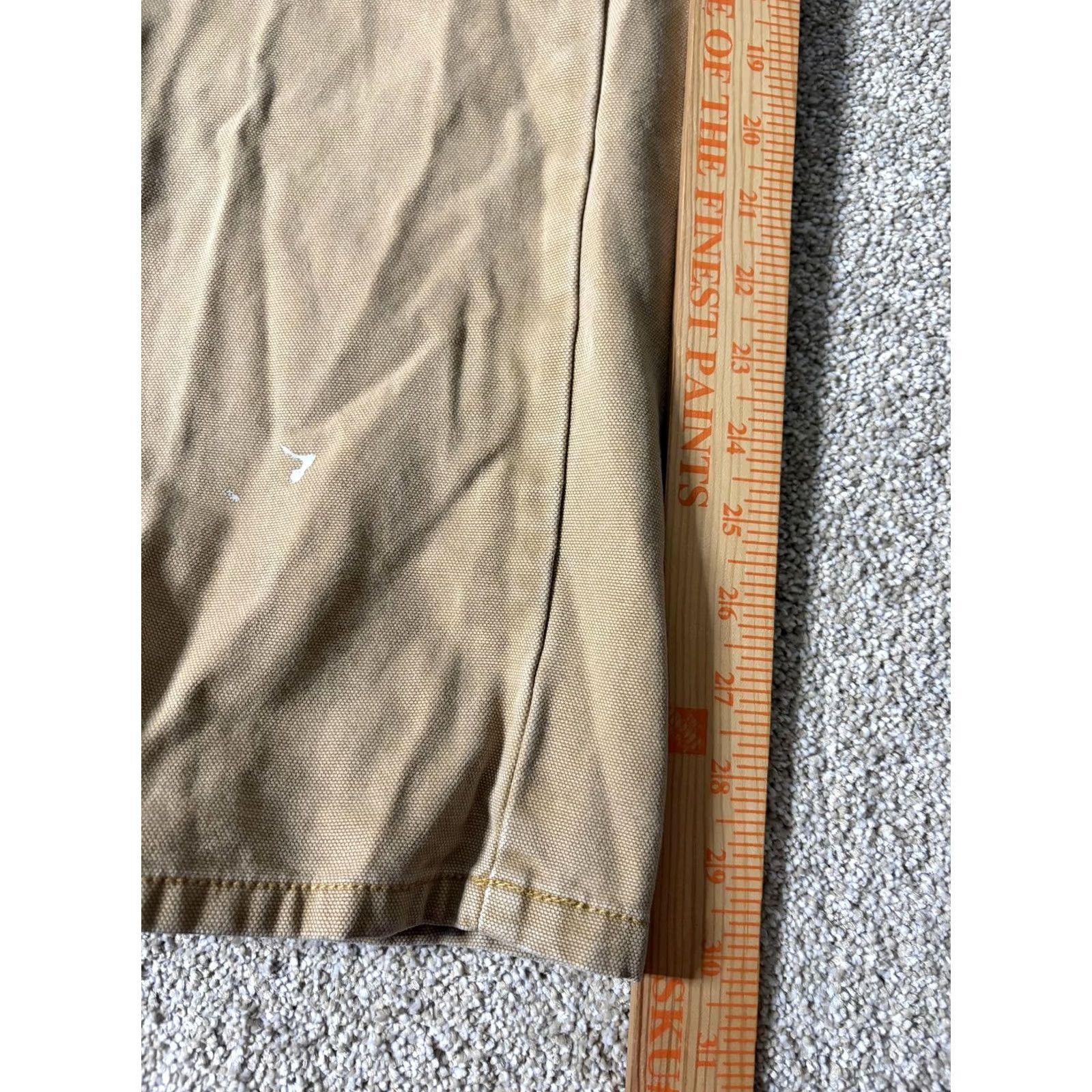 Vintage RK Brand Carpenter Pants Mens 42x32 Beige Canvas Relaxed Fit Utility Workwear Pants Size US 42 / EU 58 - 2 Thumbnail