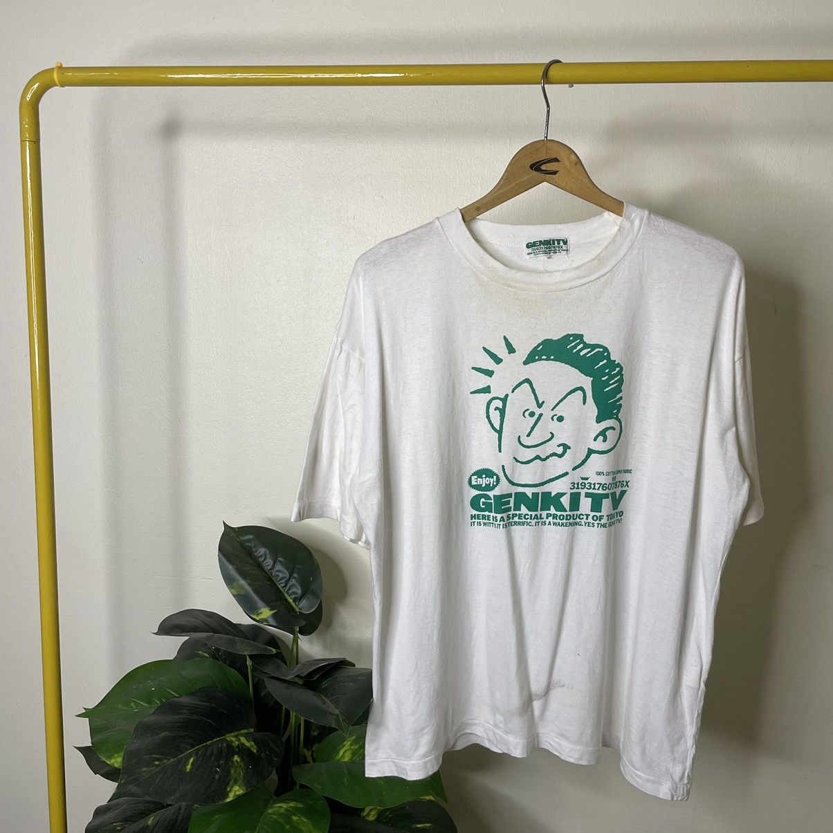 Vintage 1990s Genki TV Japanese TV Series Promo T Shirt Size US XL / EU 56 / 4 - 1 Thumbnail