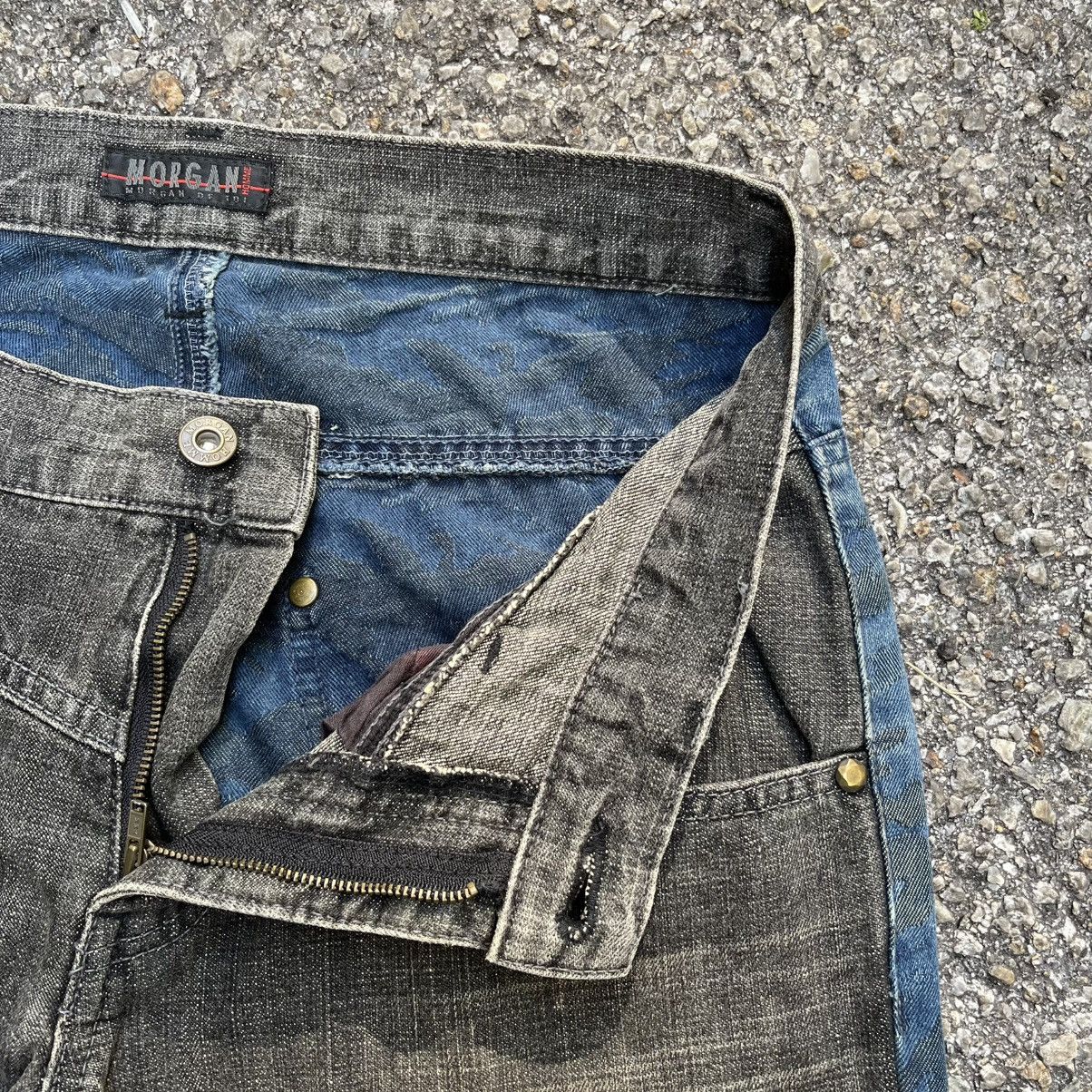 If Six Was Nine Morgan Homme Jeans Two Tone Colour Low Rise Denim Camo Size US 29 - 7 Thumbnail