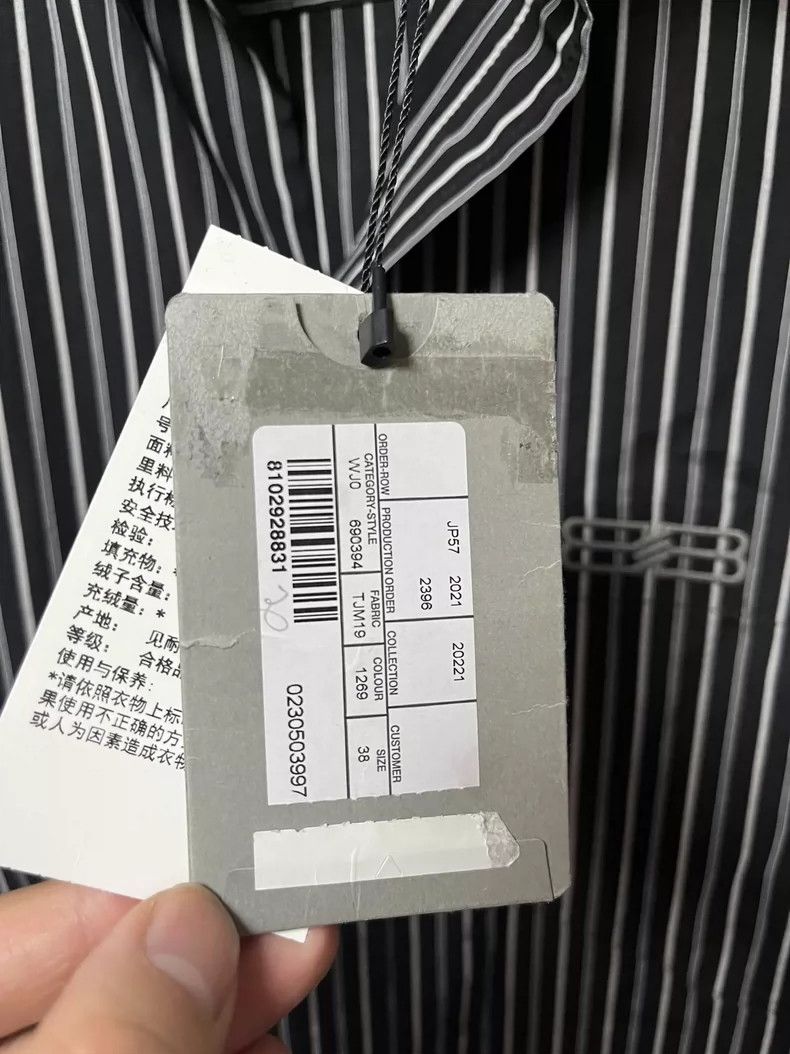 Balenciaga Balenciaga Black striped fake two-piece short-sleeve shirt Size XS / US 0-2 / IT 36-38 - 5 Thumbnail