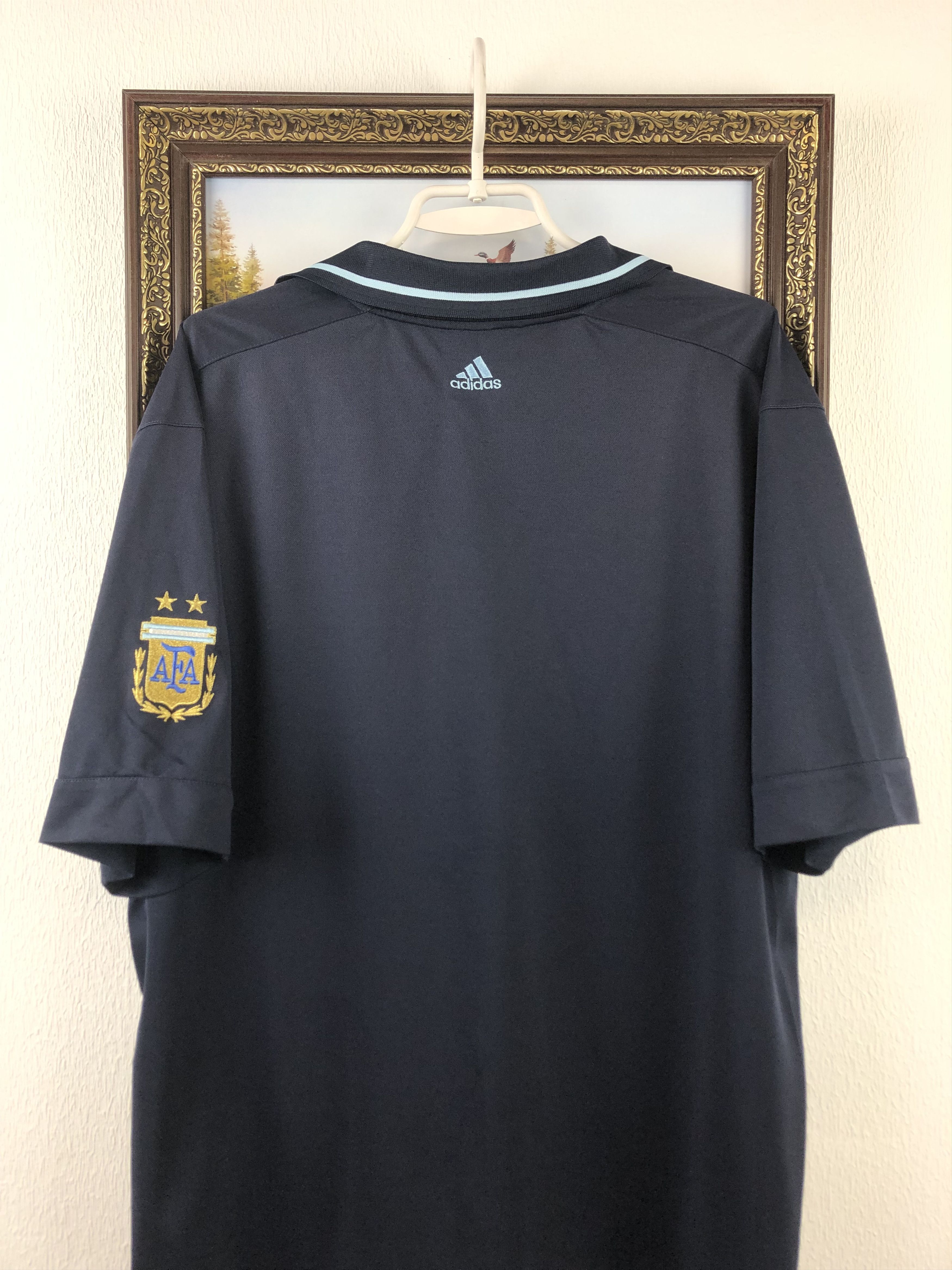 Adidas Vintage Argentina Football Shirt Soccer Jersey Messi Rare Size US XXL / EU 58 / 5 - 16 Thumbnail