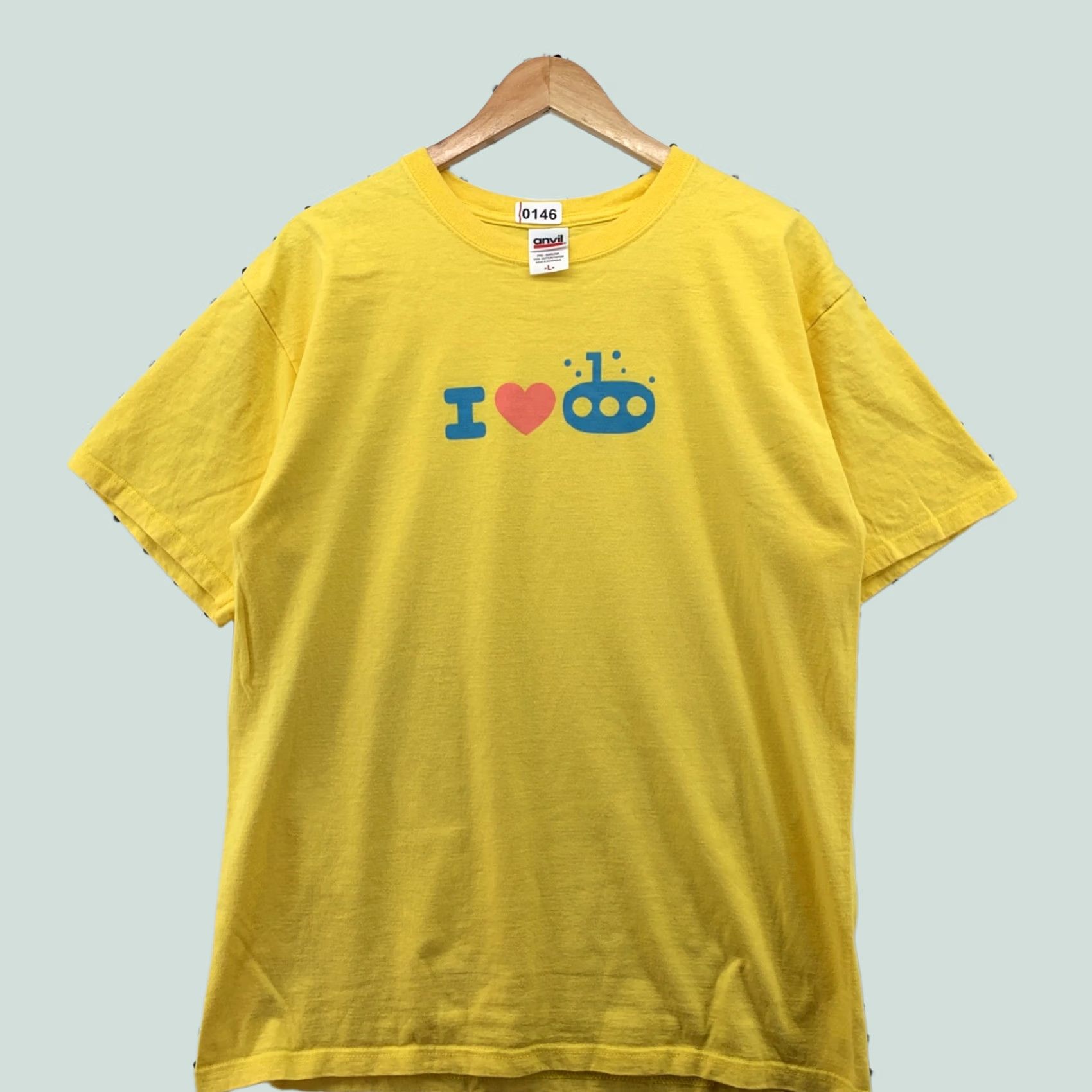 Anvil VINTAGE I Love Yellow Submarine Shirt Mens L Logo 90s Band Music T-Shirt Size US L / EU 52-54 / 3 - 1 Thumbnail