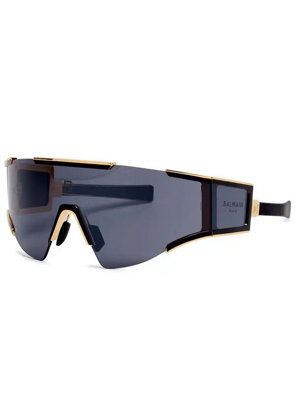 Balmain o1s1wg111225 Size:OS/Fleche D-Frame Sunglasses in Black Size ONE SIZE - 1 Thumbnail