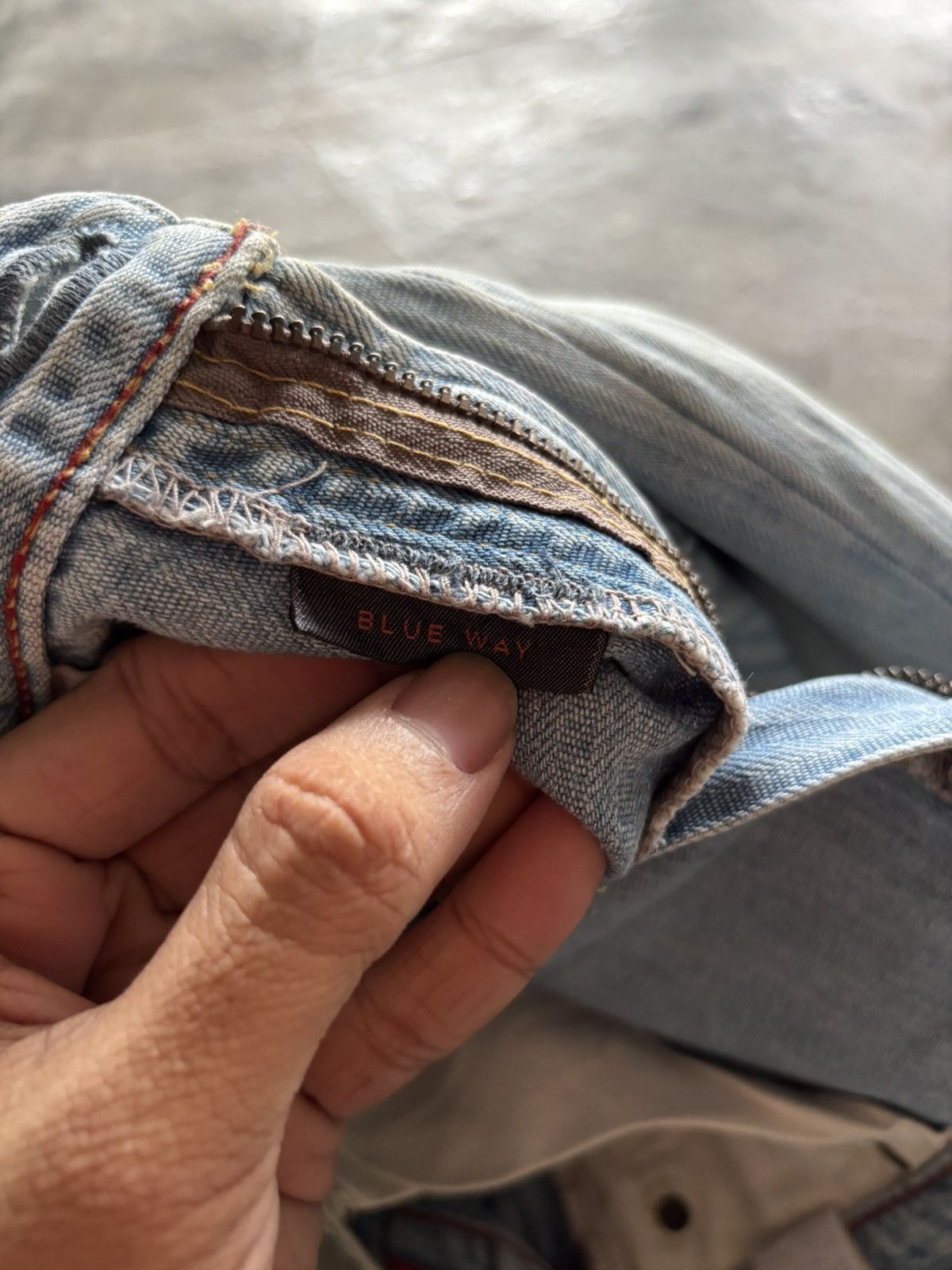 Japanese Brand BLUE WAY HICKORY STONE WASHED FADE JAPANESE HARAJUKU STYLE Size US 35 - 8 Thumbnail