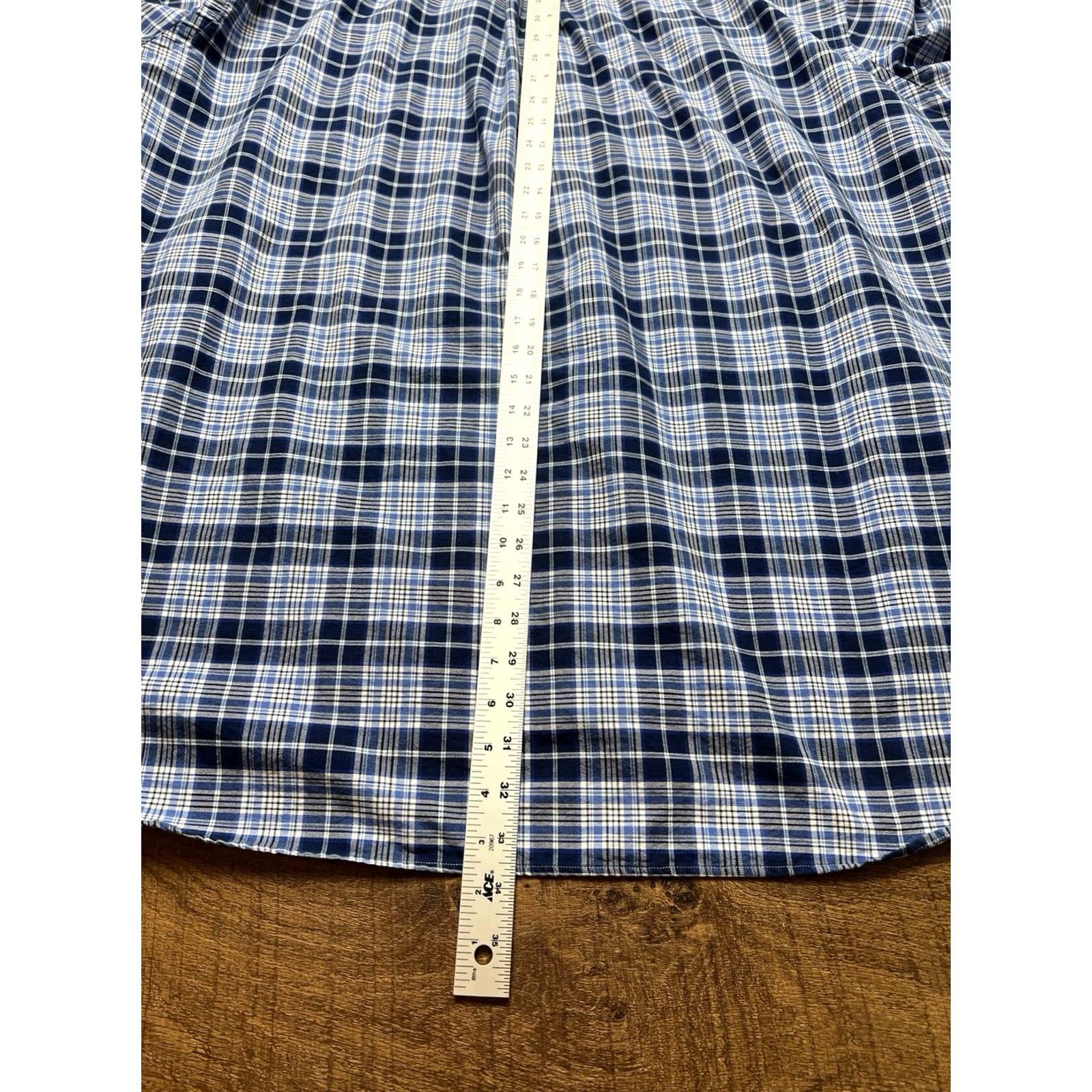 Polo Ralph Lauren Polo Ralph Lauren Shirt Mens 4XB Blue Plaid Oxford Button-Down Preppy Oxford Cotton Button Up Big & Tall Boys? Size US XXL / EU 58 / 5 - 6 Thumbnail