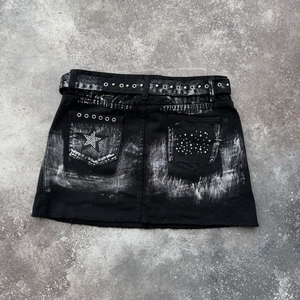 Hysteric Glamour Amazing Vintage Y2K Gothic Cotton Mini Skirt Size 28" / US 6 / IT 42 - 3 Thumbnail
