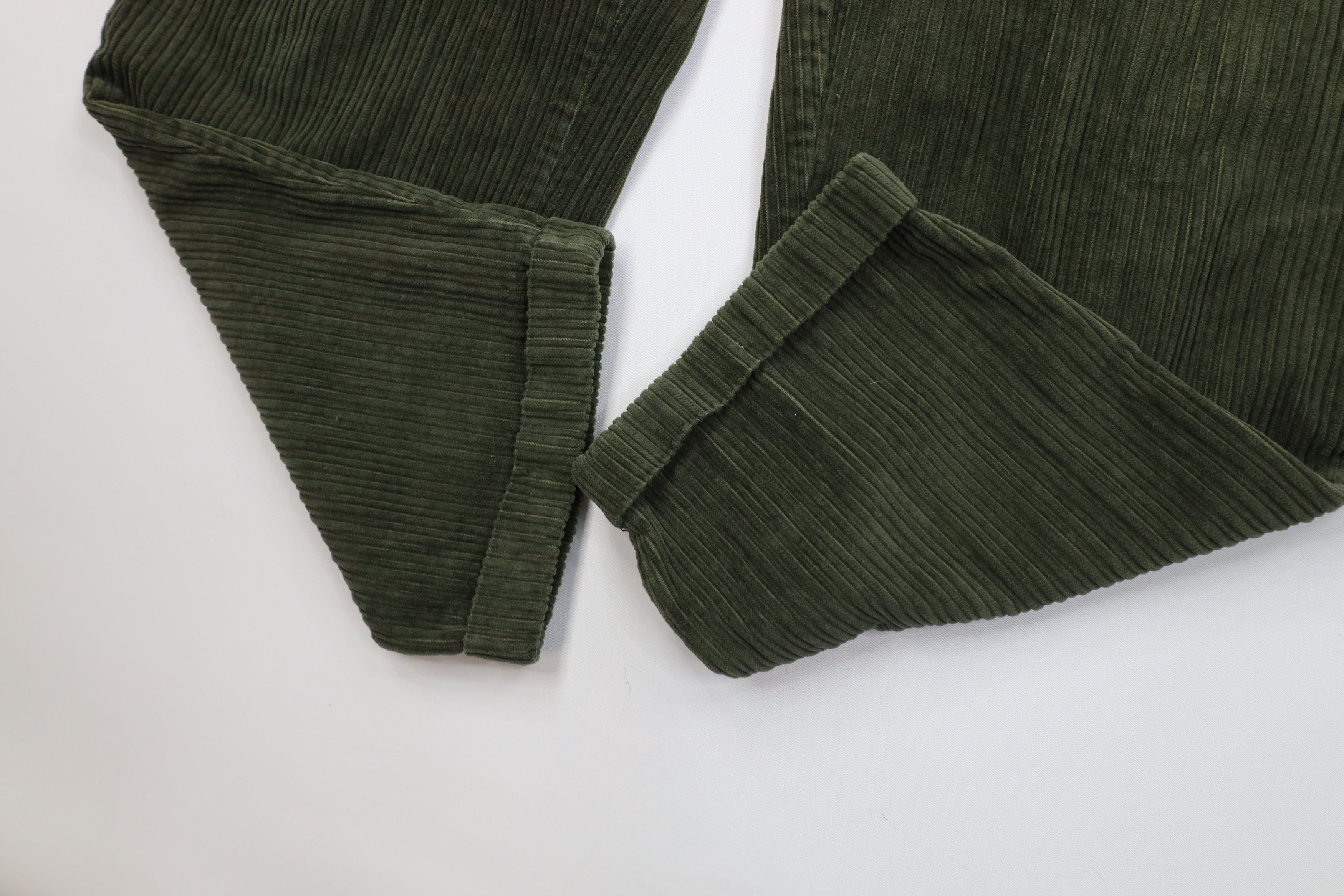 Vintage Vintage 90s Streetwear Wide Leg Corduroy Chino Pants Green Size US 38 / EU 54 - 7 Thumbnail