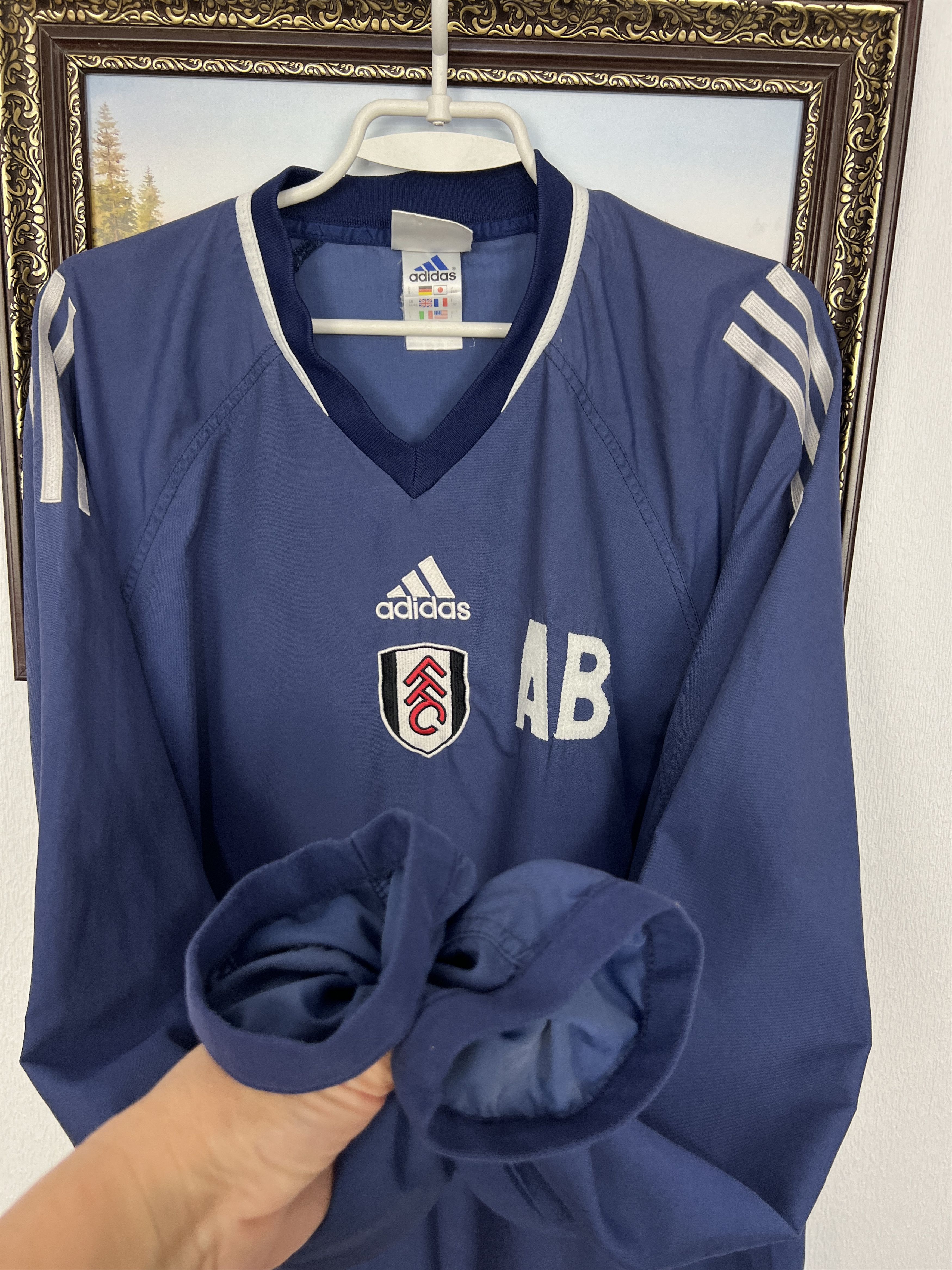 Adidas Vintage 90's Adidas Fulham Football Train Sweatshirt Soccer Size US L / EU 52-54 / 3 - 7 Thumbnail