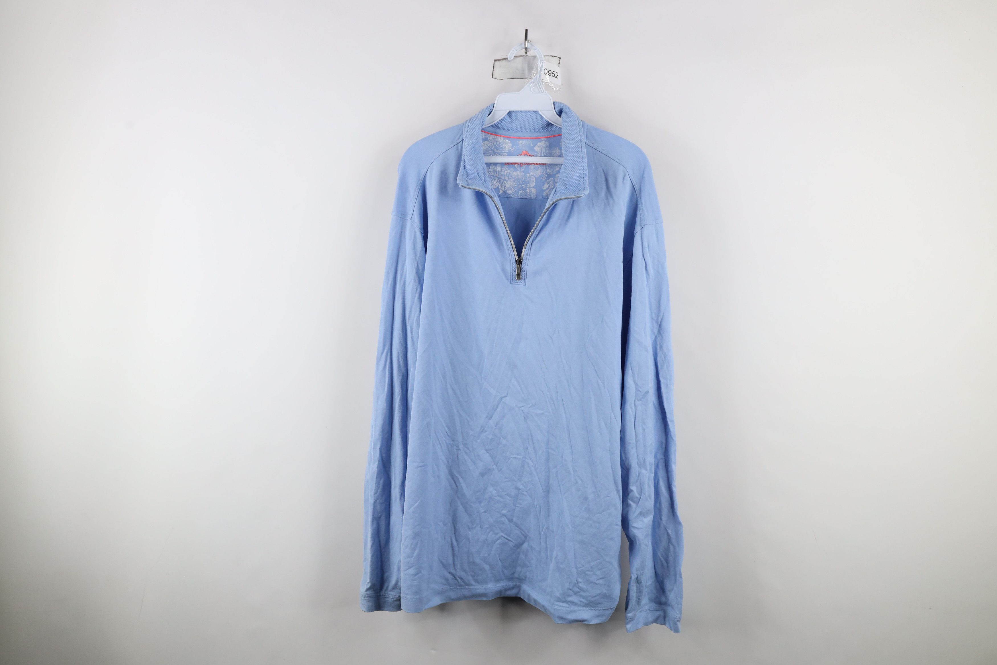 Tommy Bahama × Vintage Tommy Bahama Cotton Lightweight Half Zip Pullover Jacket Size US XL / EU 56 / 4 - 1 Thumbnail