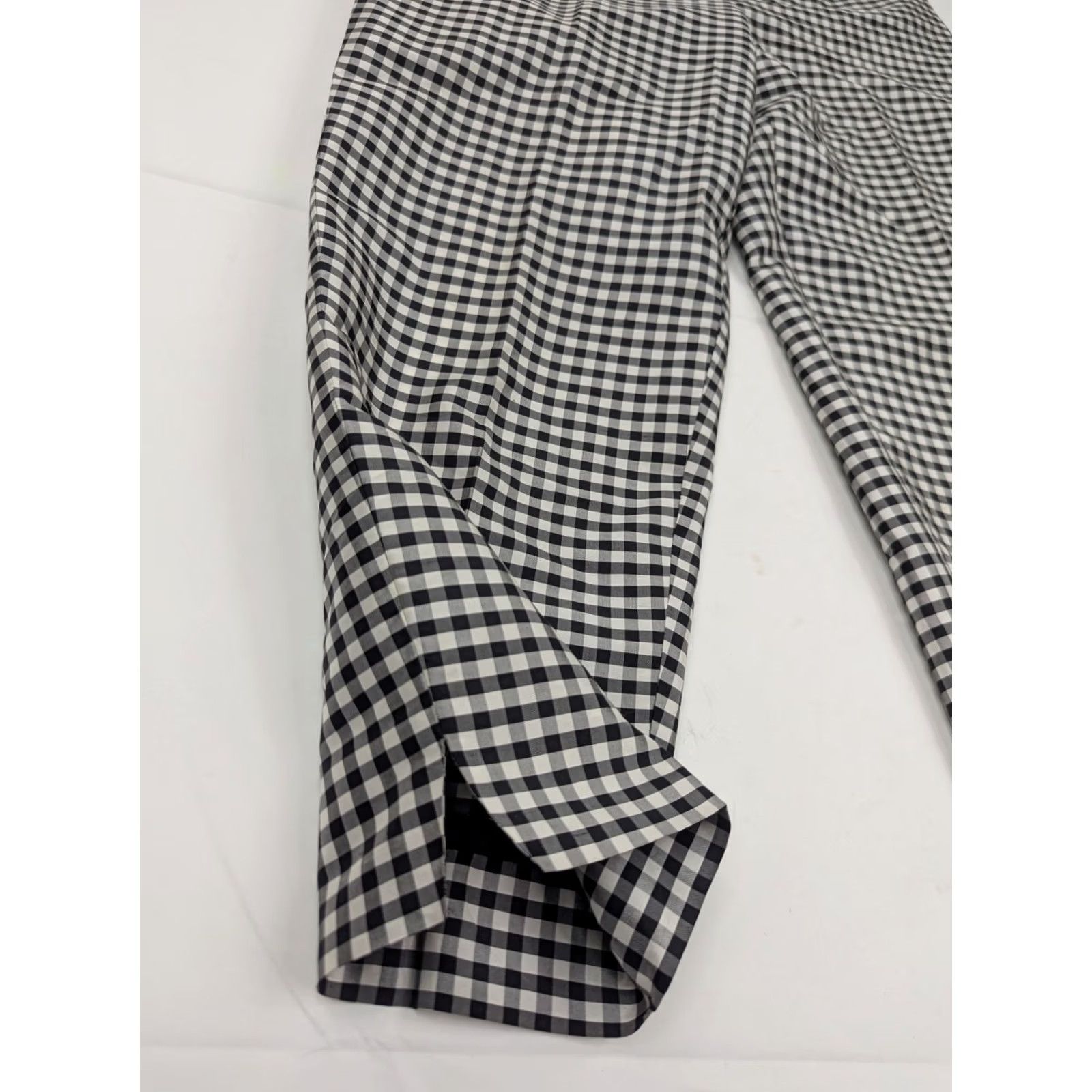 Preston & York VINTAGE Preston York 100% Silk Gingham Check Pants Women M Black White Retro Shirt Pants Female M 30x27 Womens 90s Retro Size 32" / US 10 / IT 46 - 2 Thumbnail