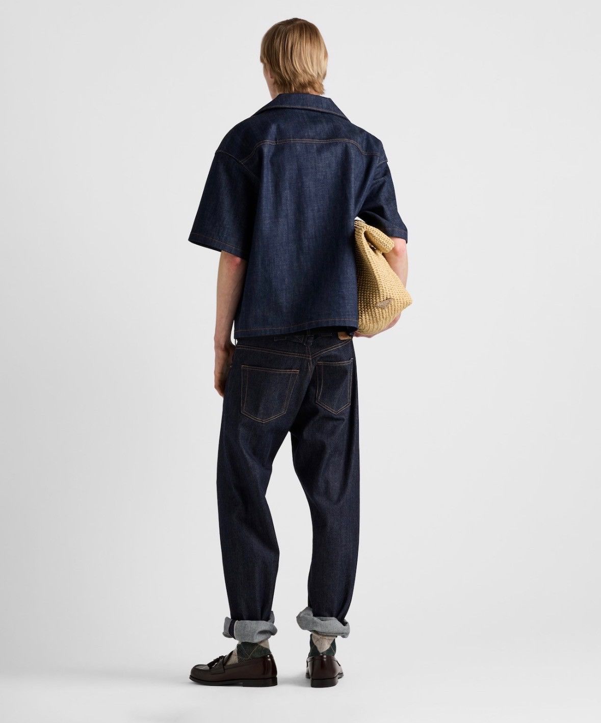 Prada Prada Selveged Denim Bowling Shirt Size US M / EU 48-50 / 2 - 12 Thumbnail