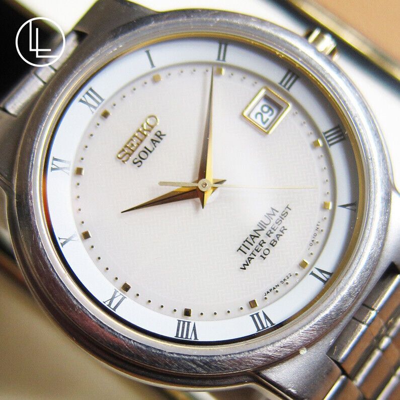 Seiko SEIKO 5K22-0A10 Solar Titanium Full Dial Lume Watch Size ONE SIZE - 1 Thumbnail