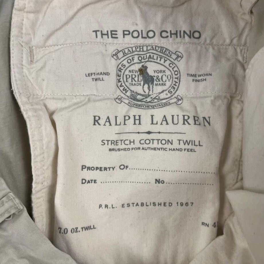 Polo Ralph Lauren Polo Ralph Lauren Pants Mens 38 x 31 Stretch Straight Brown Chino Cotton Twill Vintage No? Size US M / EU 48-50 / 2 - 7 Thumbnail