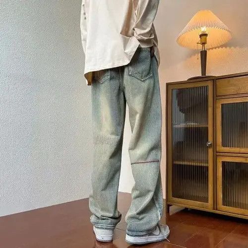 Japanese Brand Loose Straight Leg Long Pants Size US 32 / EU 48 - 5 Thumbnail