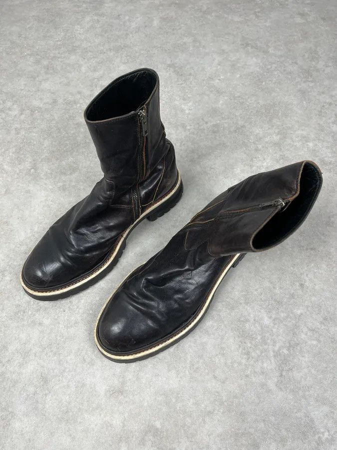 Ann Demeulemeester Ann Demeulemeester Black Leather Ankle Boots Size US 11 / EU 44 - 4 Thumbnail