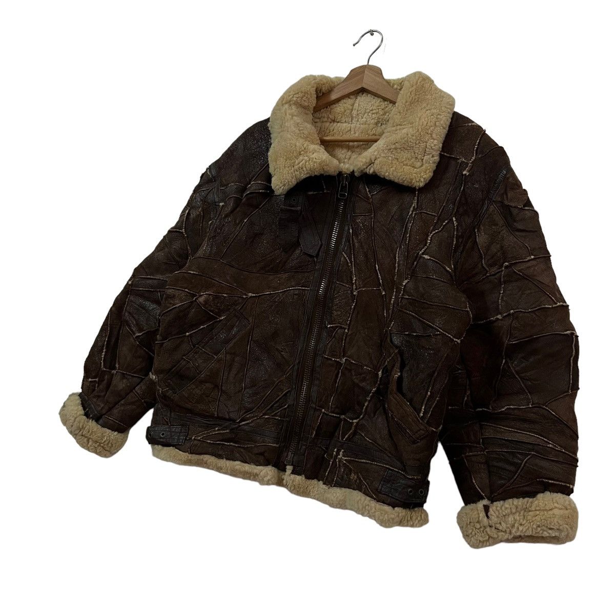 Japanese Brand 🔥VINTAGE SHEARLING B3 JACKET PATCH WORK HAI SPORTING GEAR Size US M / EU 48-50 / 2 - 2 Thumbnail