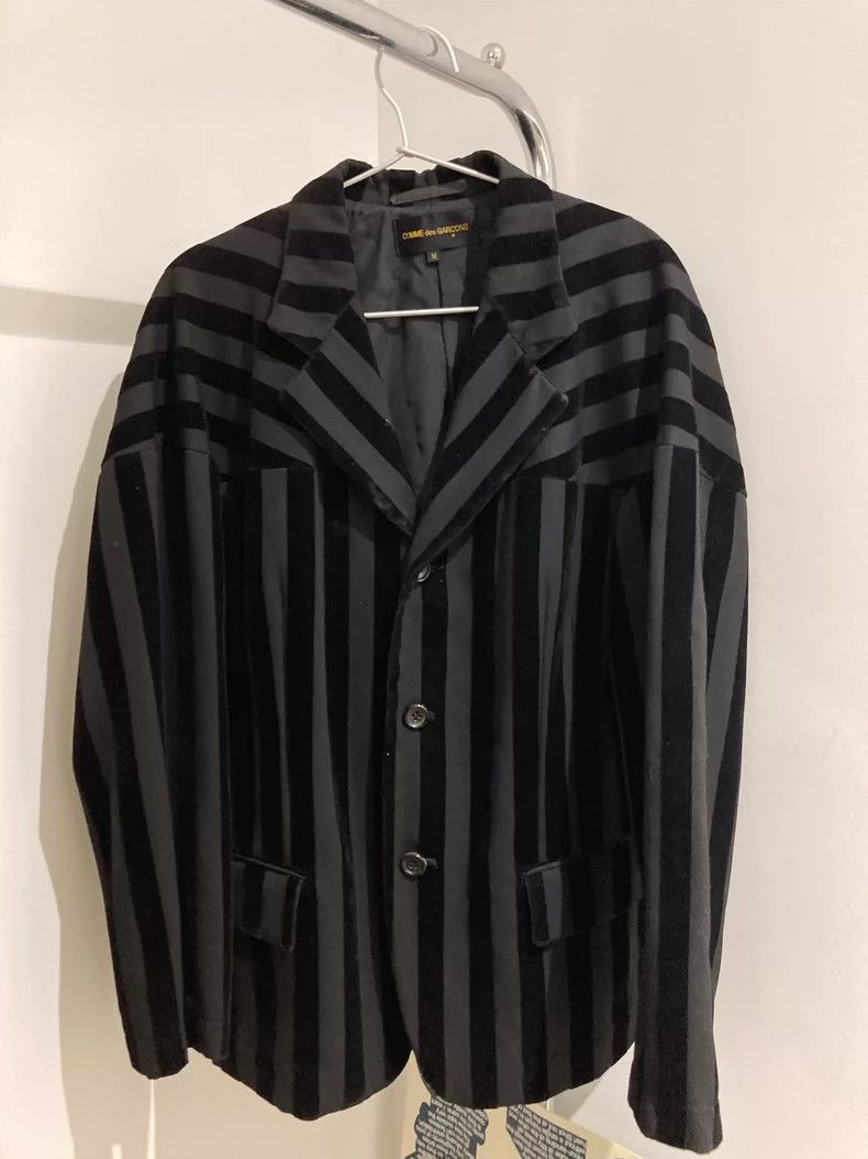 Comme des Garcons Comme Des Garcons MBlack velvet striped suit 2502-Nextarro Size US M / EU 48-50 / 2 - 1 Thumbnail