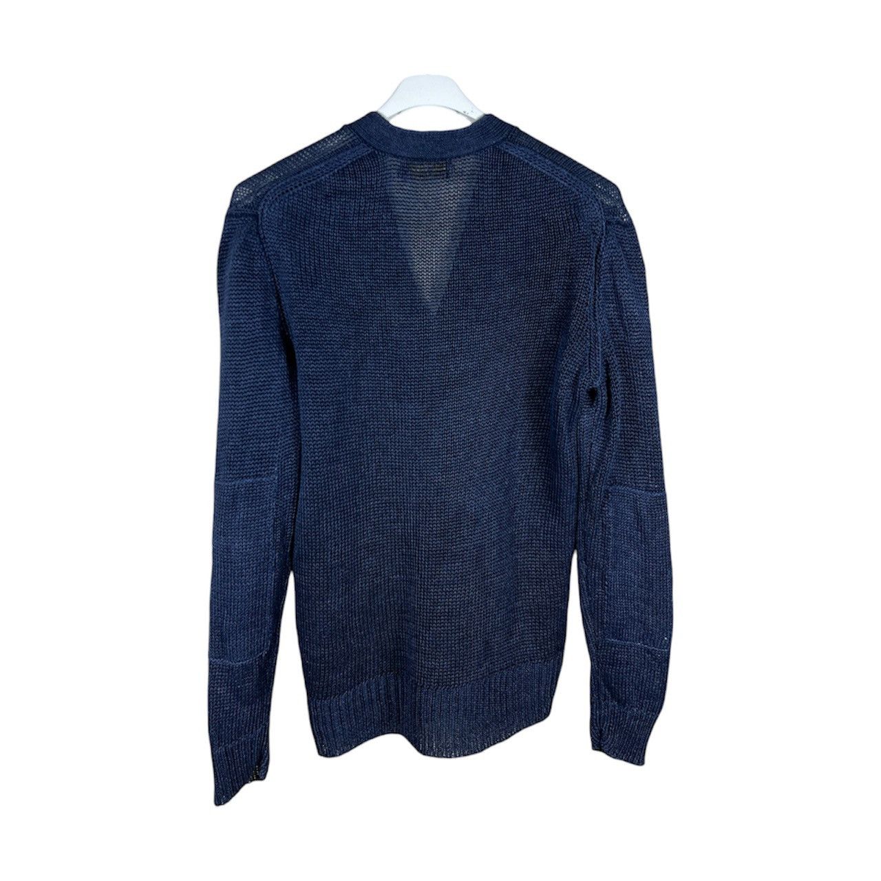 Polo Ralph Lauren Polo Ralph Lauren linen sweater cardigan knitted navy knit Size US M / EU 48-50 / 2 - 2 Thumbnail