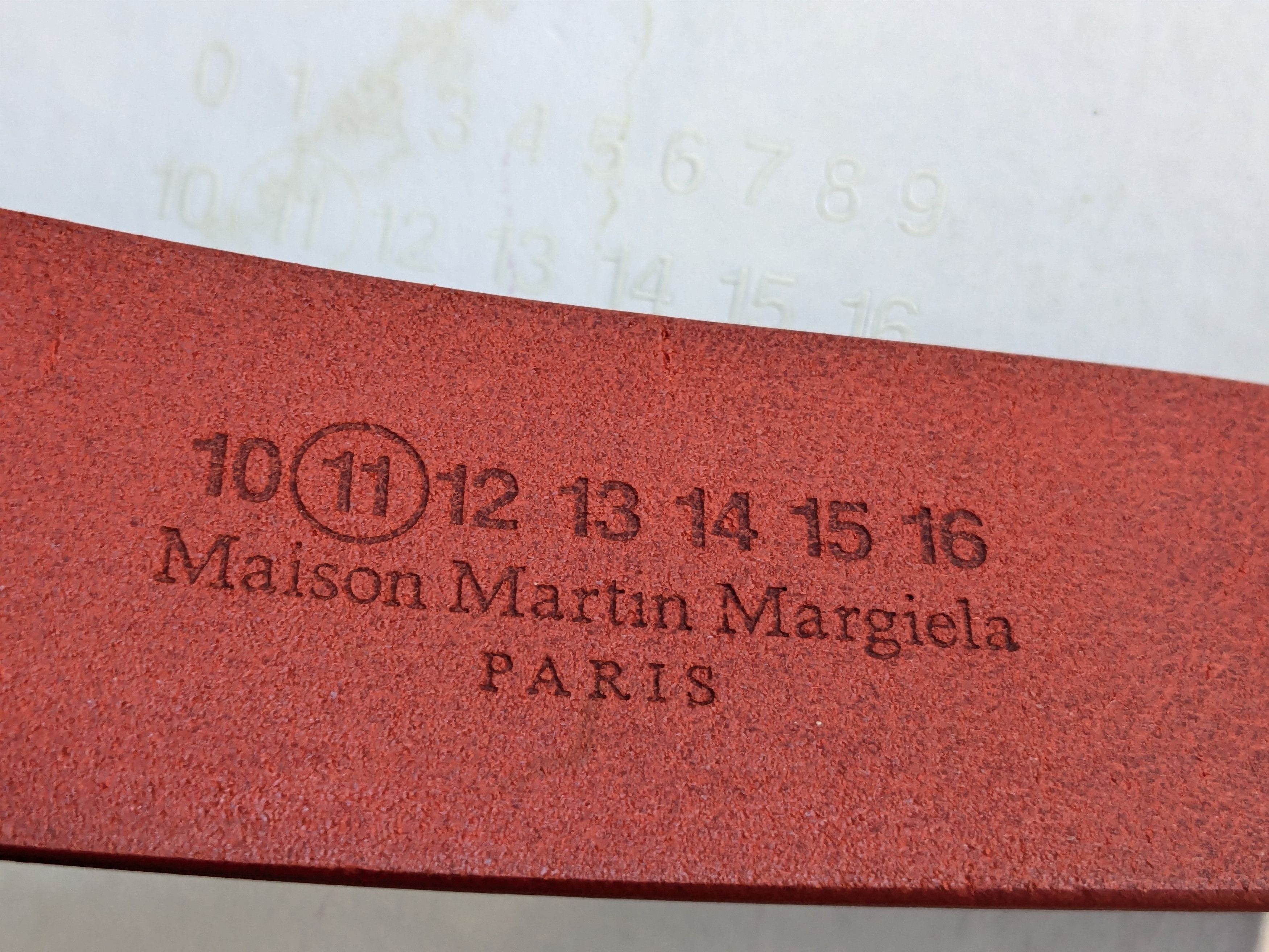 Maison Margiela Maison Margiela Belt Red Leather 30" Large Size 30 - 7 Thumbnail