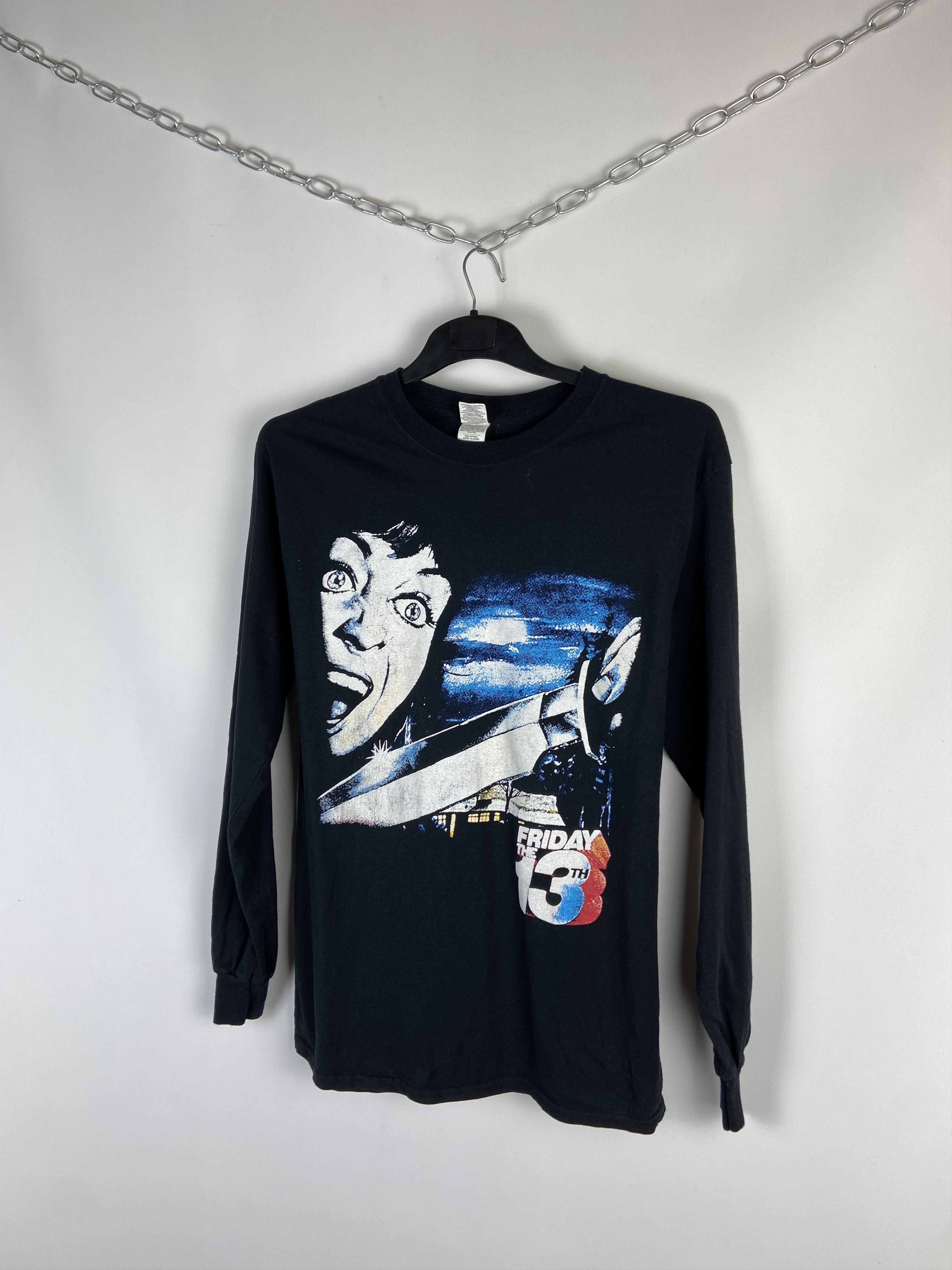 Vintage Vintage Black Long Sleeve 13 Friday Jason Movie Big Print Size US M / EU 48-50 / 2 - 3 Thumbnail