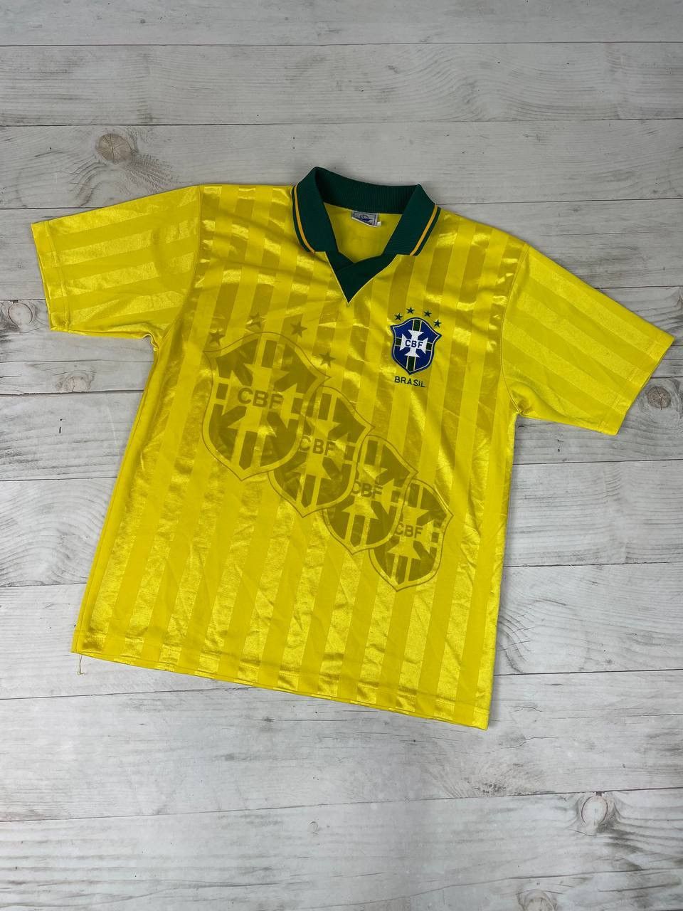 Vintage Vintage Retro Brazil 1994 1996 Home Shirt Soccer Jersey Size US L / EU 52-54 / 3 - 1 Thumbnail