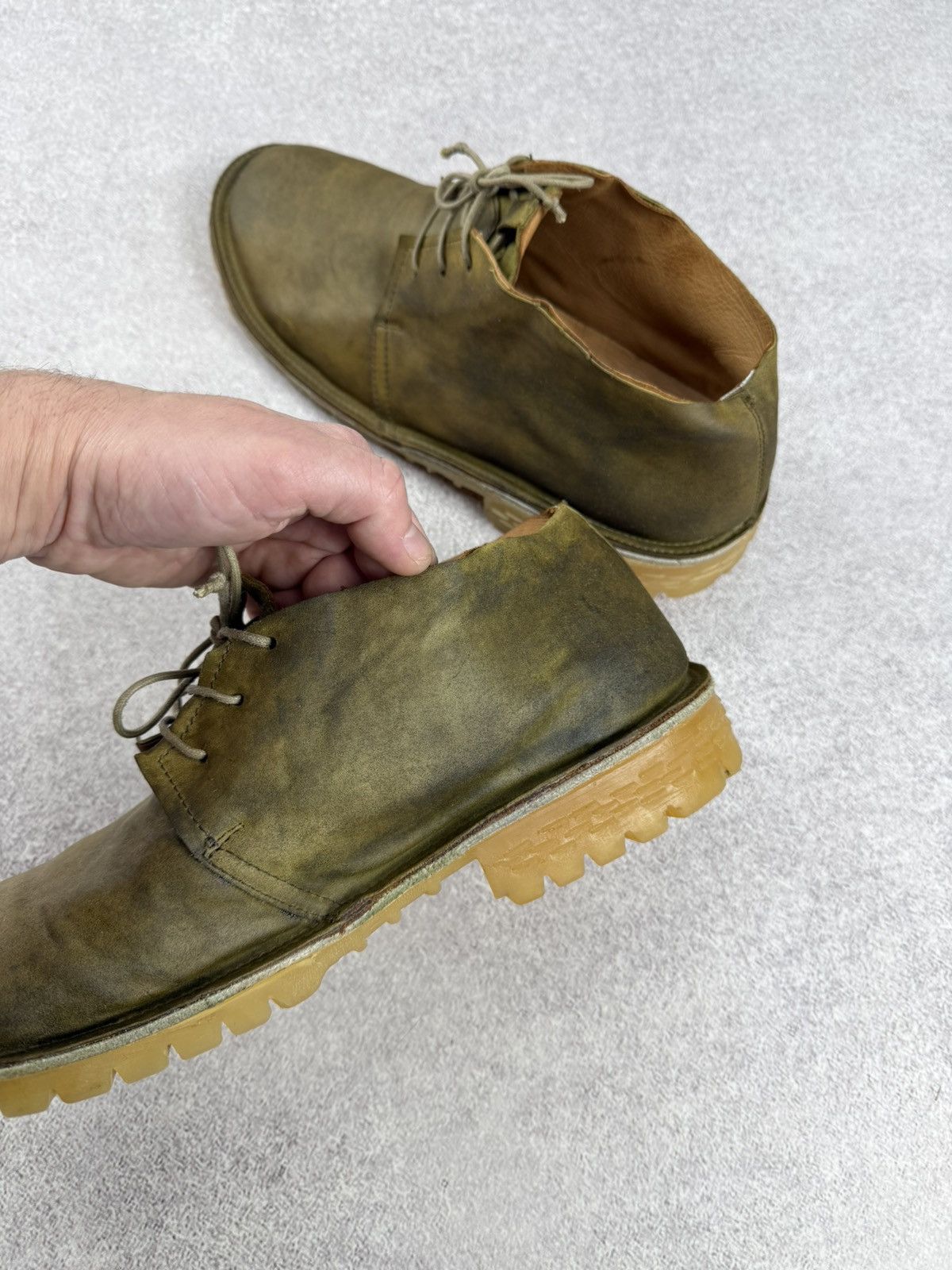 MoMA MoMA Genuine Rubber Leather Shoes Olive Green Size 44-45 Size US 11 / EU 44 - 11 Thumbnail