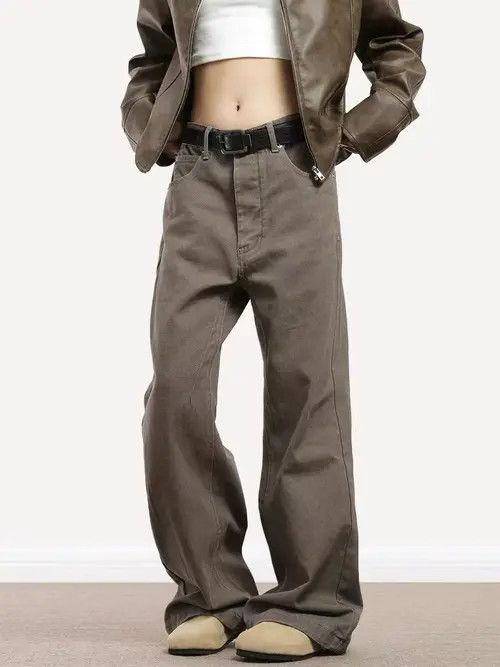 Japanese Brand × Jean Maillard vintage washed loose brown all-match jeans for men Size US 34 / EU 50 - 1 Thumbnail