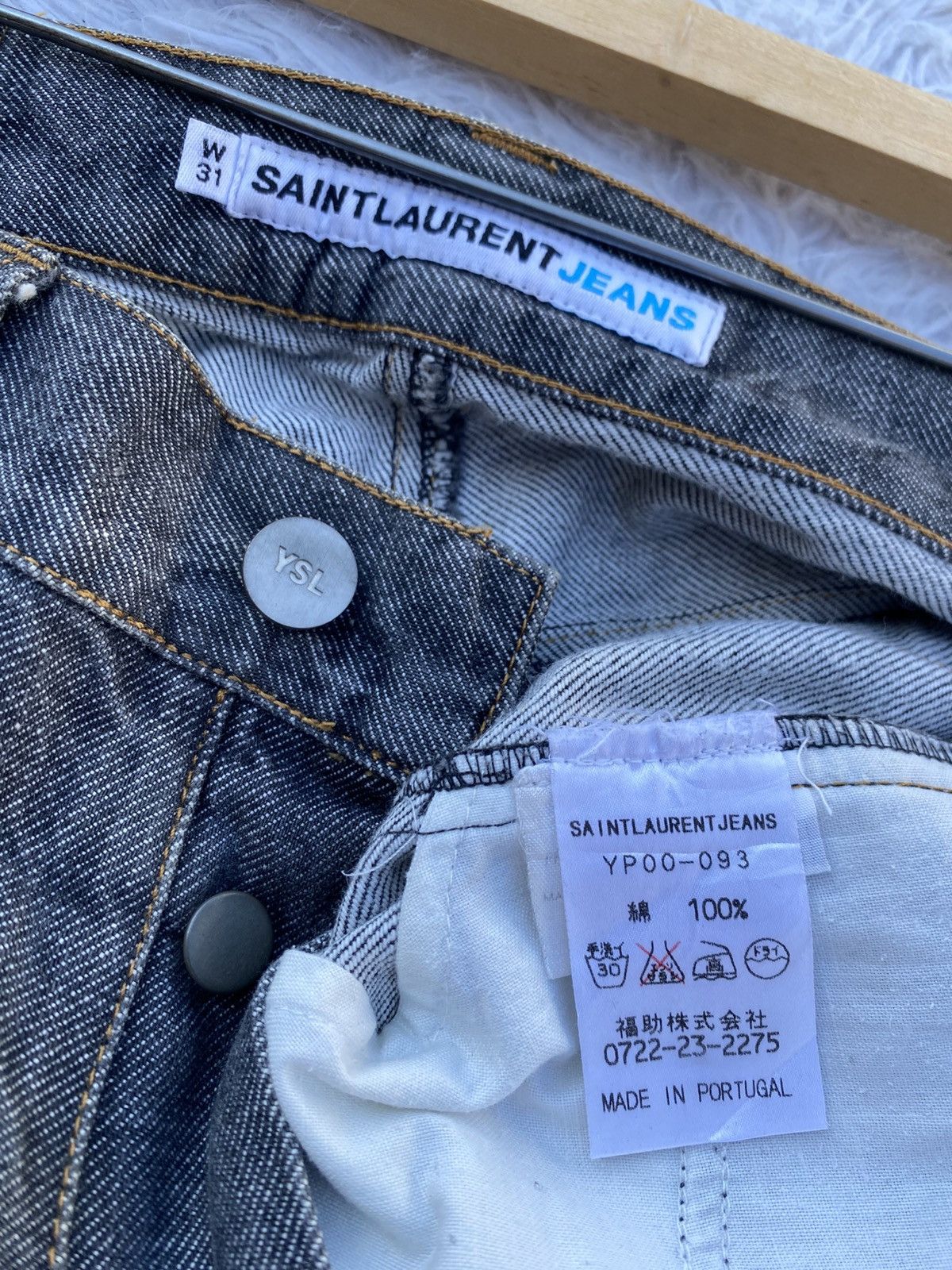 Yves Saint Laurent Rare Vintage Saint Laurent Jeans YSL Denim Made in Portugal Size US 29 - 15 Thumbnail