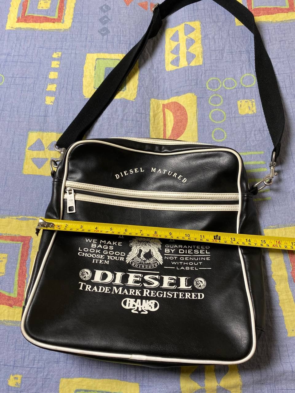 Diesel Vintage Diesel Messenger Shoulders Bag Backpack Y2K Big Logo Size ONE SIZE - 15 Thumbnail