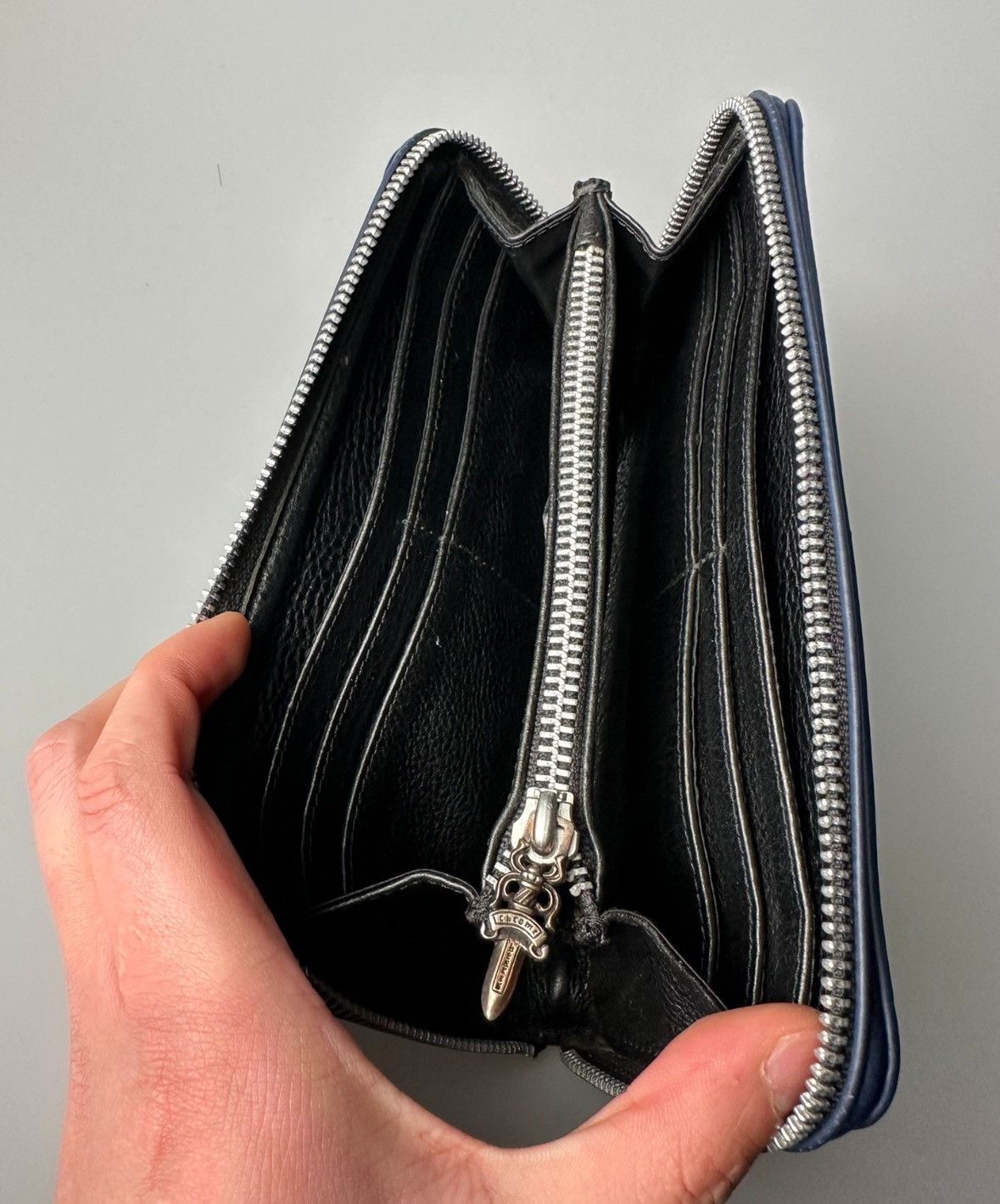 Chrome Hearts 1 of 1 triple leather cross patch long zip wallet Size ONE SIZE - 4 Thumbnail
