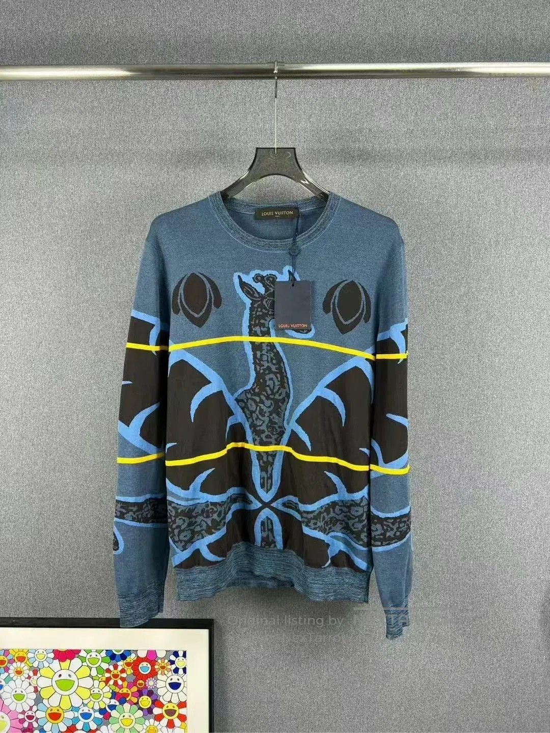 Louis Vuitton louis vuitton animal print knitted sweater. Size US XL / EU 56 / 4 - 1 Thumbnail