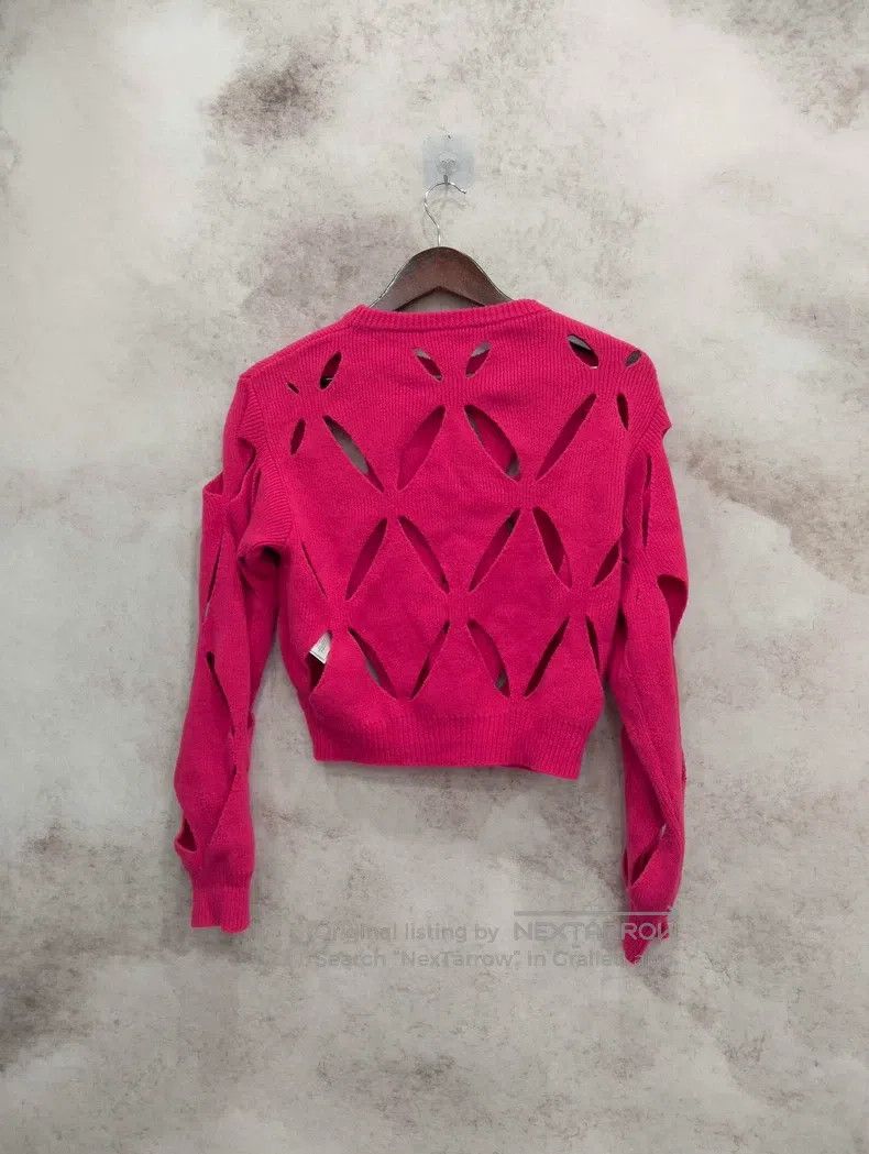 Valentino Valentino Knitted bow openwork sweater Size S / US 4 / IT 40 - 2 Thumbnail