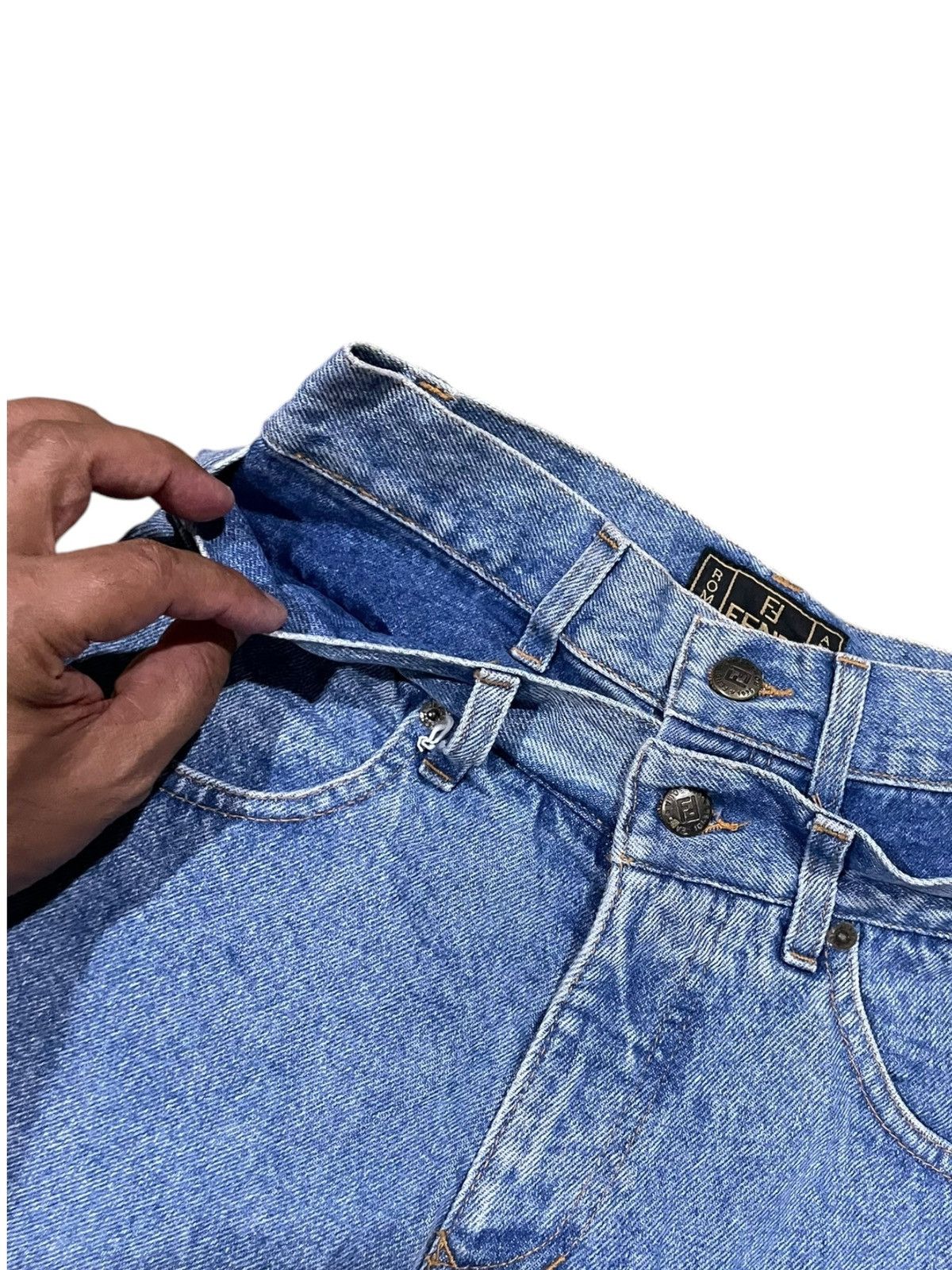 Fendi Fendi Double Waist VTG 90s Jeans Size 26" / US 2 / IT 38 - 11 Thumbnail