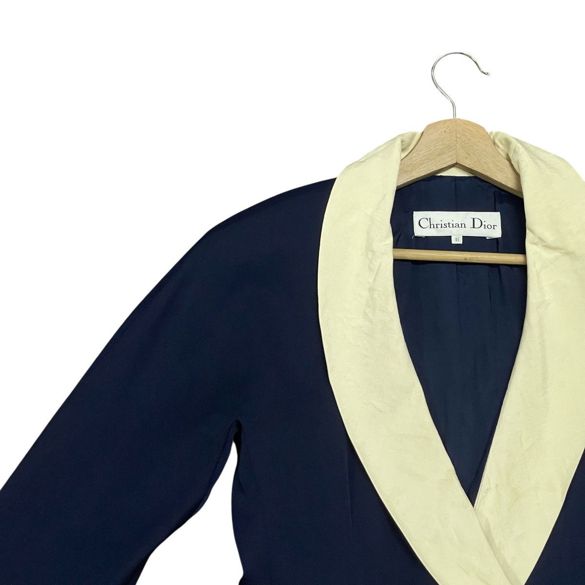 Dior ‼️LSTDROP‼️Vtg Christian Dior Wool Shawl Collar Smoking Jacket Size M / US 6-8 / IT 42-44 - 6 Thumbnail