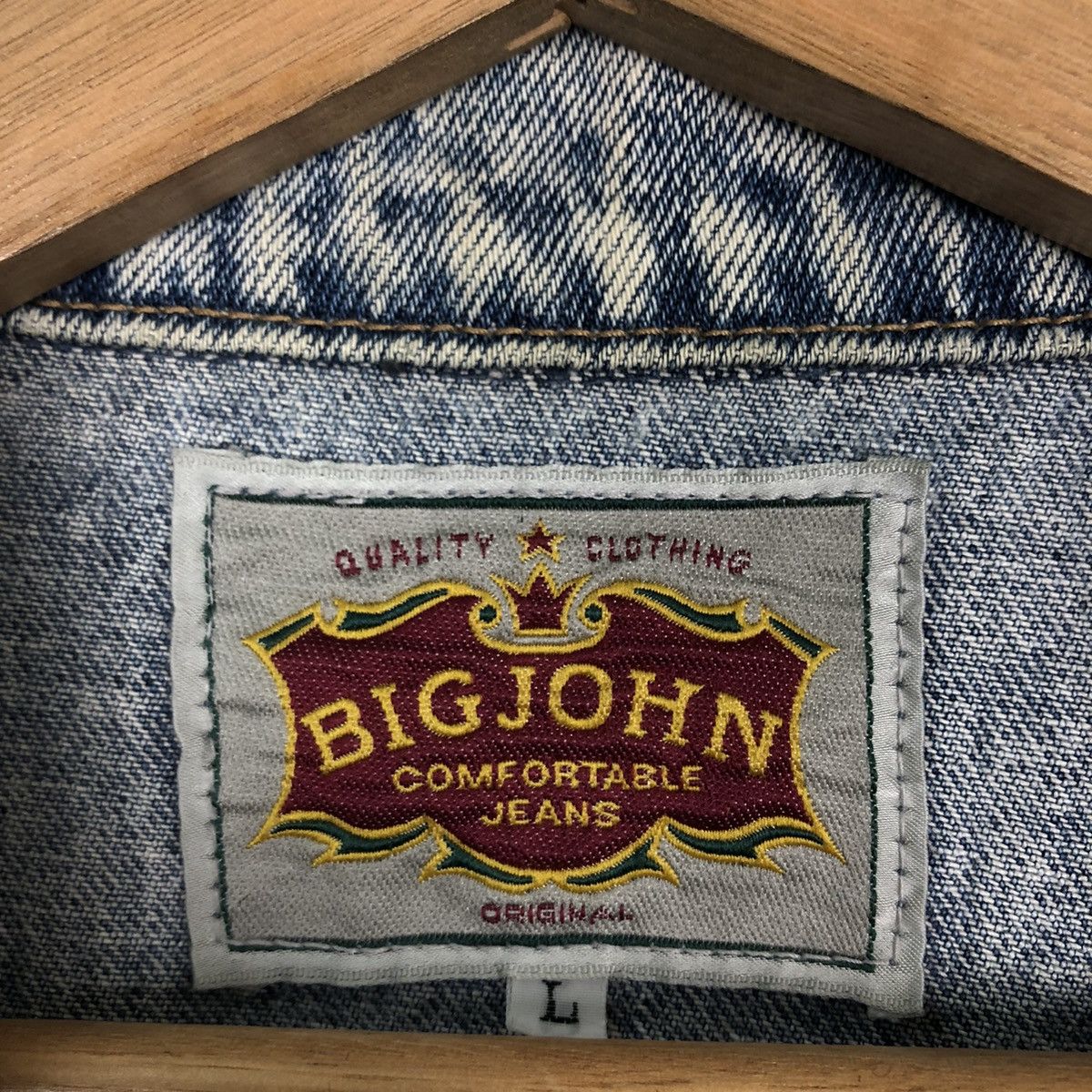 Japanese Brand VINTAGE TRUCKER ACID WASH CROPPED JACKET BIG JOHN JAPAN Size US L / EU 52-54 / 3 - 12 Thumbnail