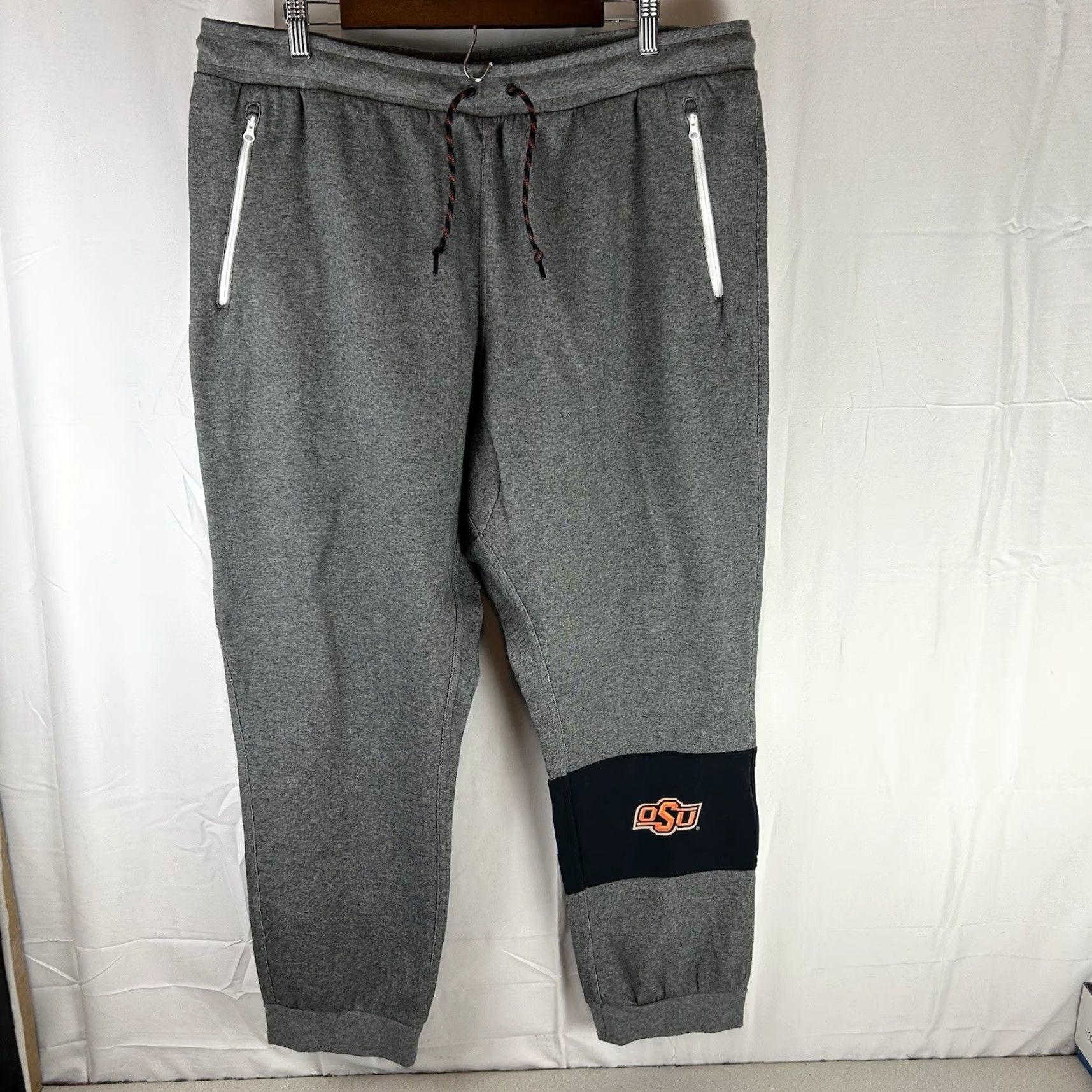 Nike Nike Sweatpants 3XL Oklahoma State Cowboys OSU Fleece Jogger Logo Ankle Sweatpants Mens Regular Inseam 29 in Gray Cotton Polyester Size US 39 - 2 Thumbnail