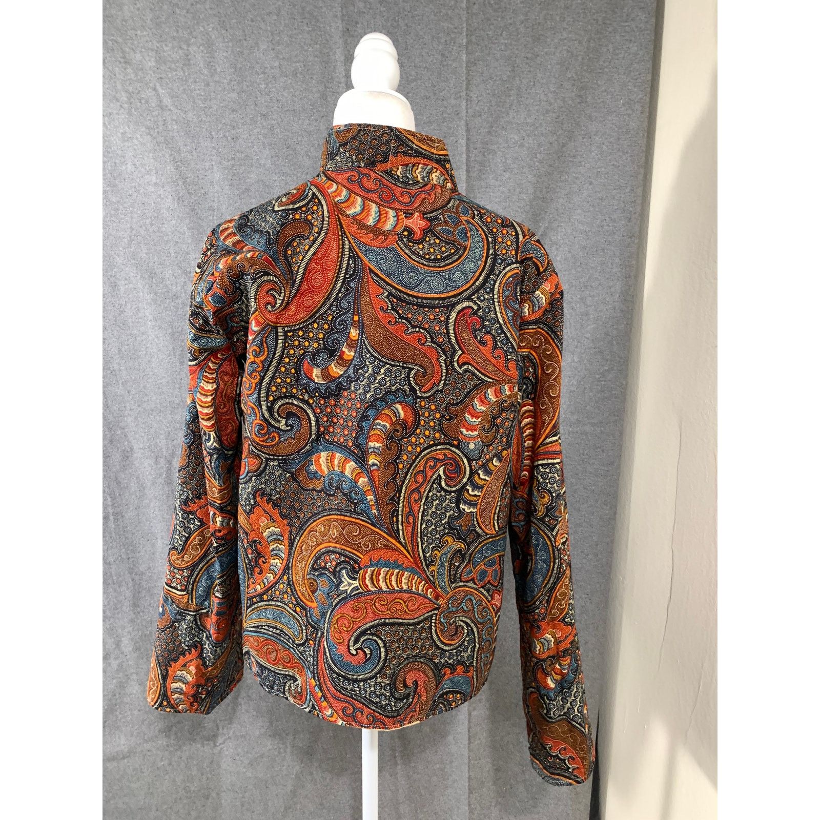 Other Womens Paisley Print Long Sleeve Blouse Size Medium Size M / US 6-8 / IT 42-44 - 2 Thumbnail