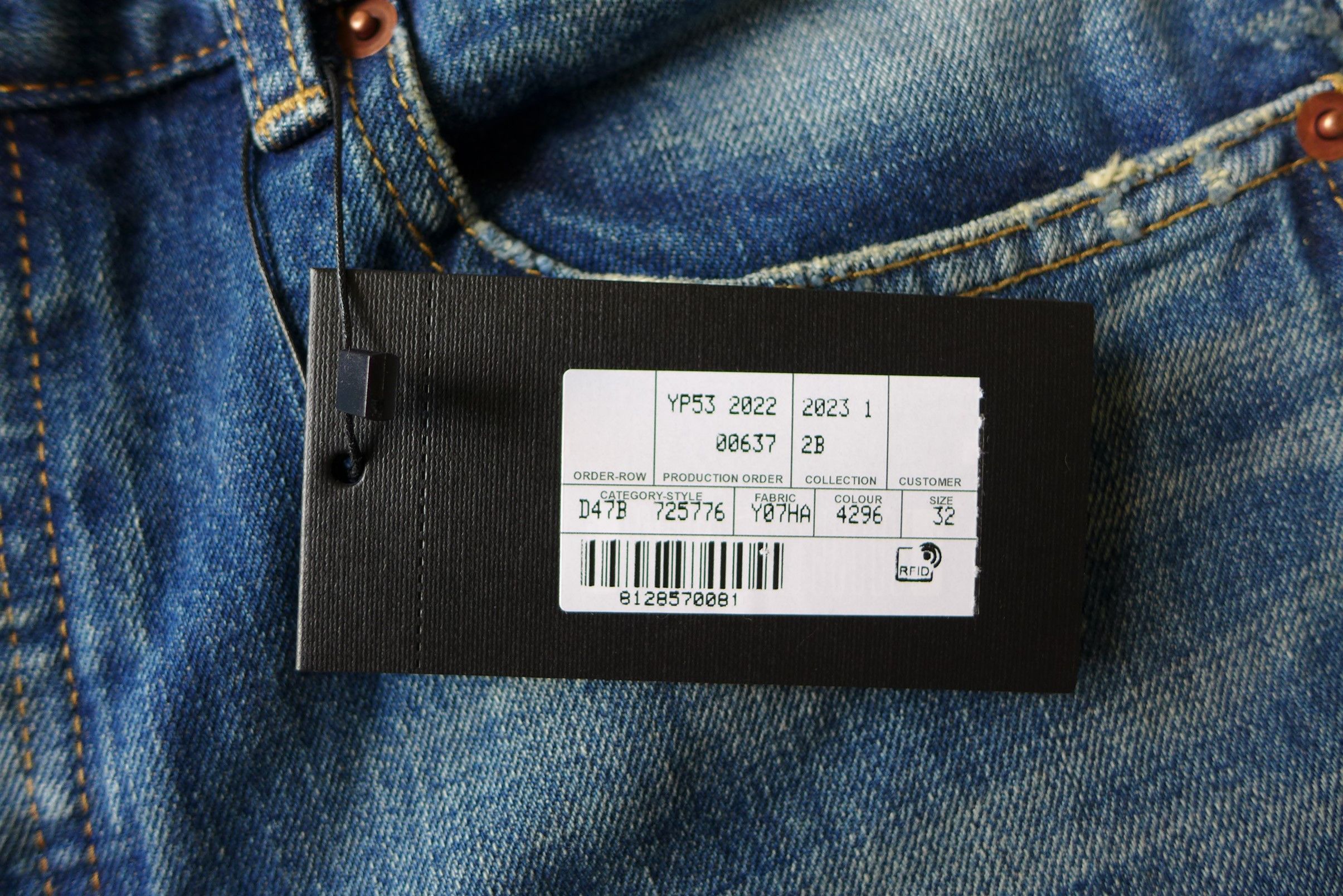 Saint Laurent Paris Saint Laurent D34 Mick Jeans -- Authentic Vintage Blue Denim Size US 32 / EU 48 - 15 Thumbnail
