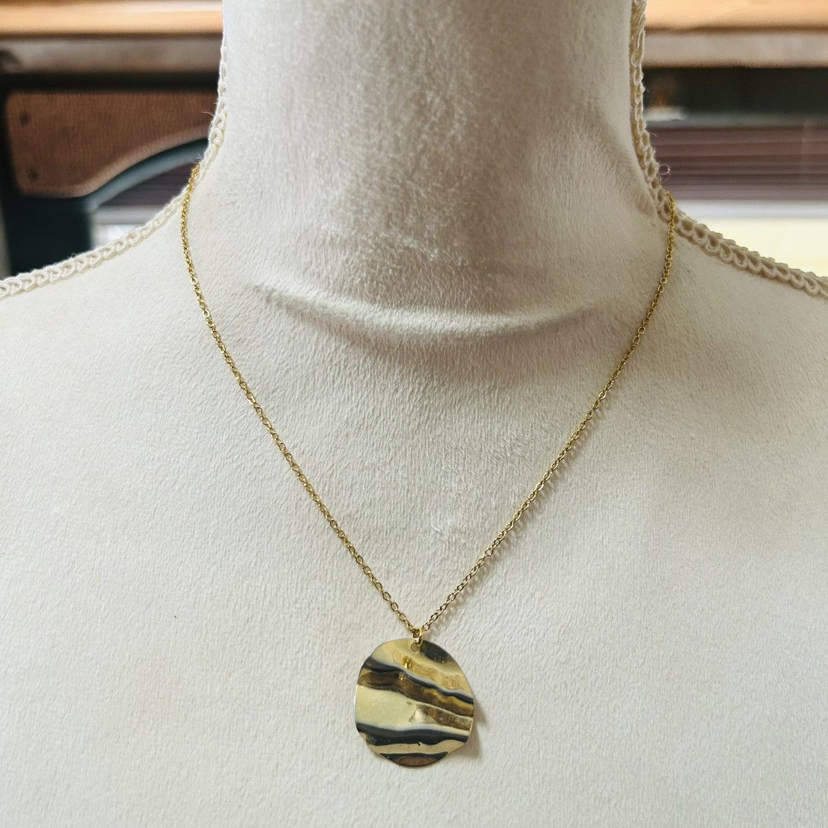 Vintage Handcrafted repurpose pendant on chain necklace Size ONE SIZE - 2 Thumbnail