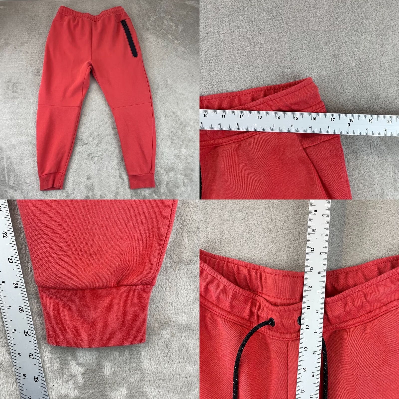 Nike Nike Tech Fleece Joggers Men L Coral Pockets Tapered Leg Activewear Casual Size US 33 - 8 Thumbnail