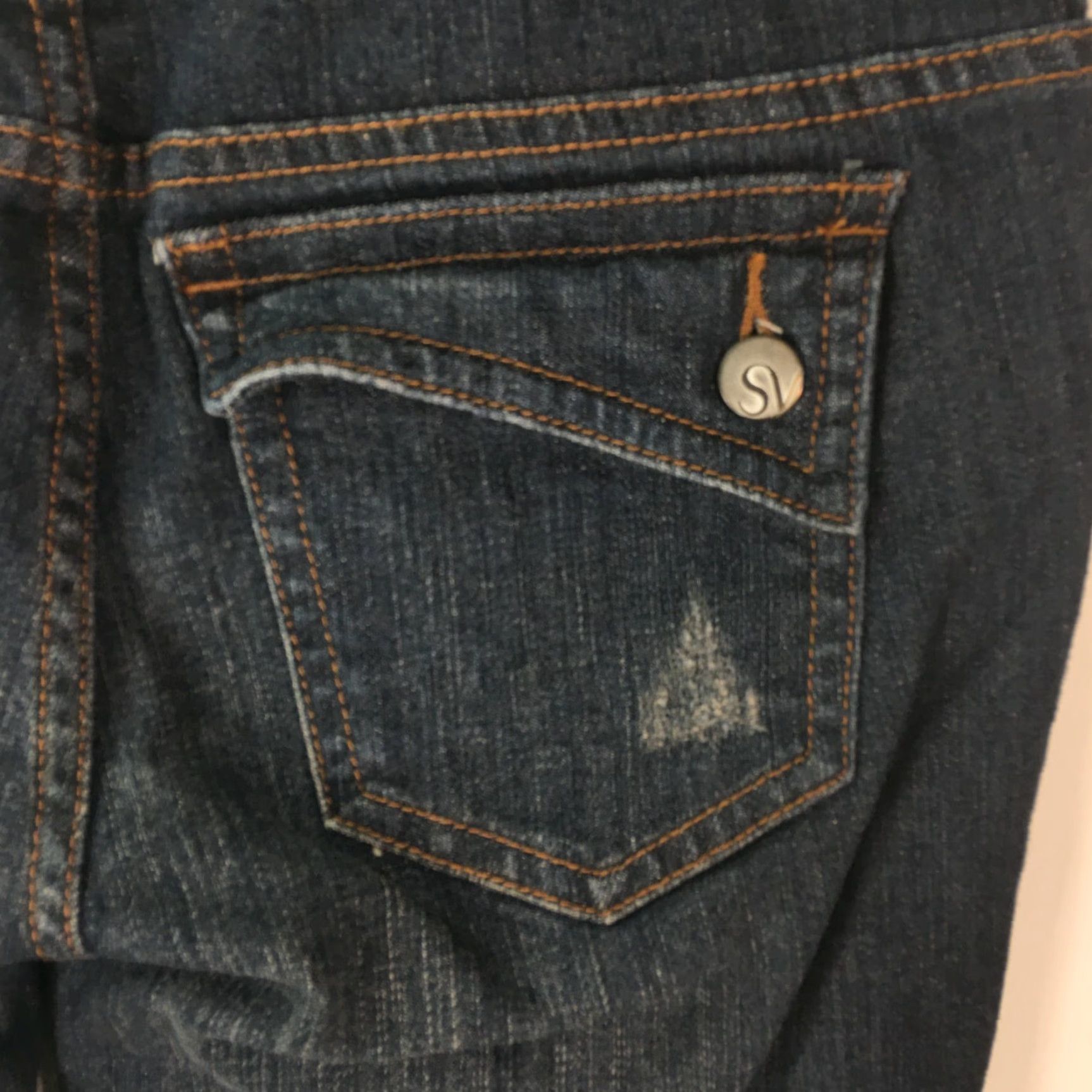Vintage Simply Vera Vera Wang Women's Capri Jeans Size 4 Blue Denim Mid Rise Regular Fit Size 27" / US 4 / IT 40 - 4 Thumbnail