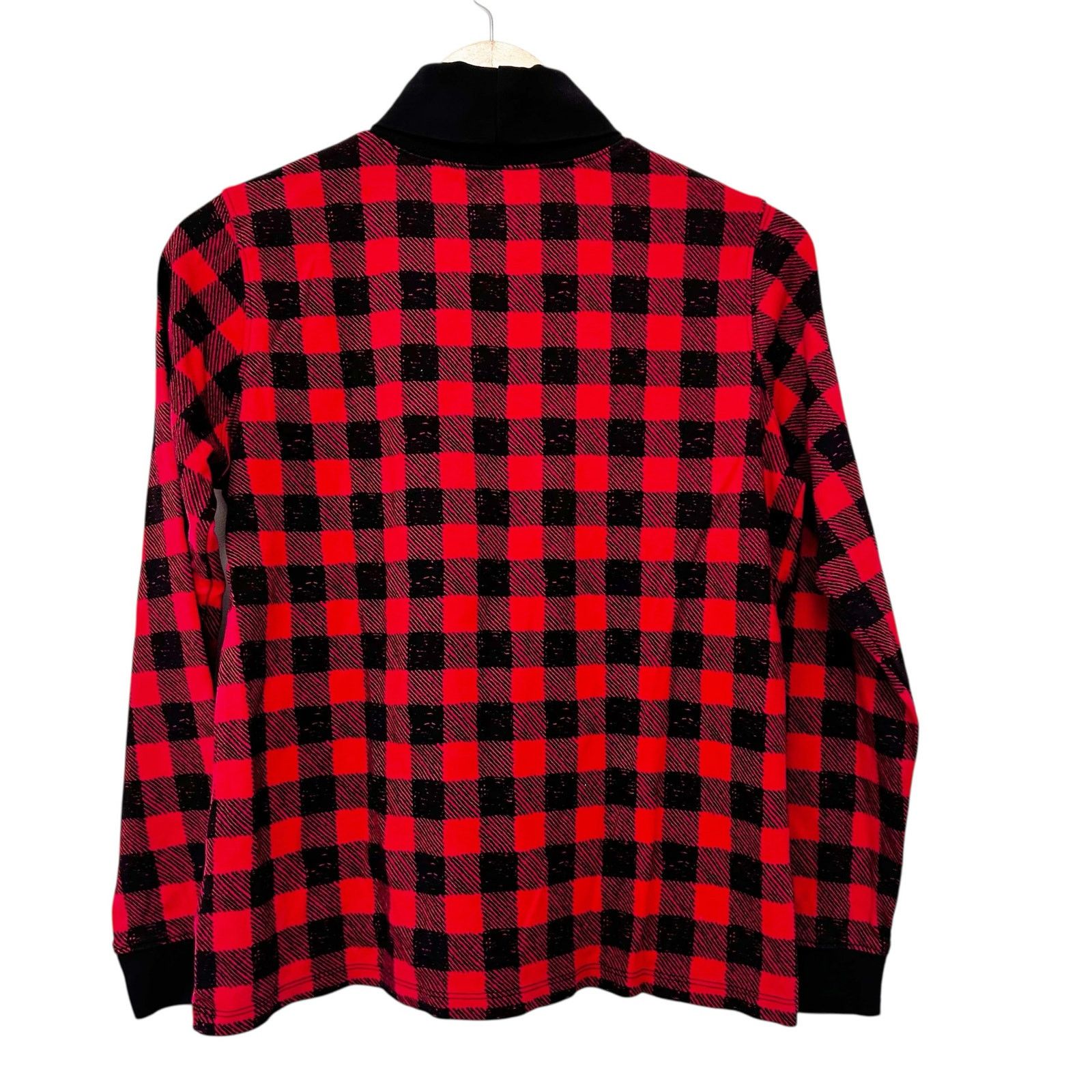 L.L. Bean LL Bean Red Black Plaid Turtleneck Sz M Size M / US 6-8 / IT 42-44 - 4 Thumbnail