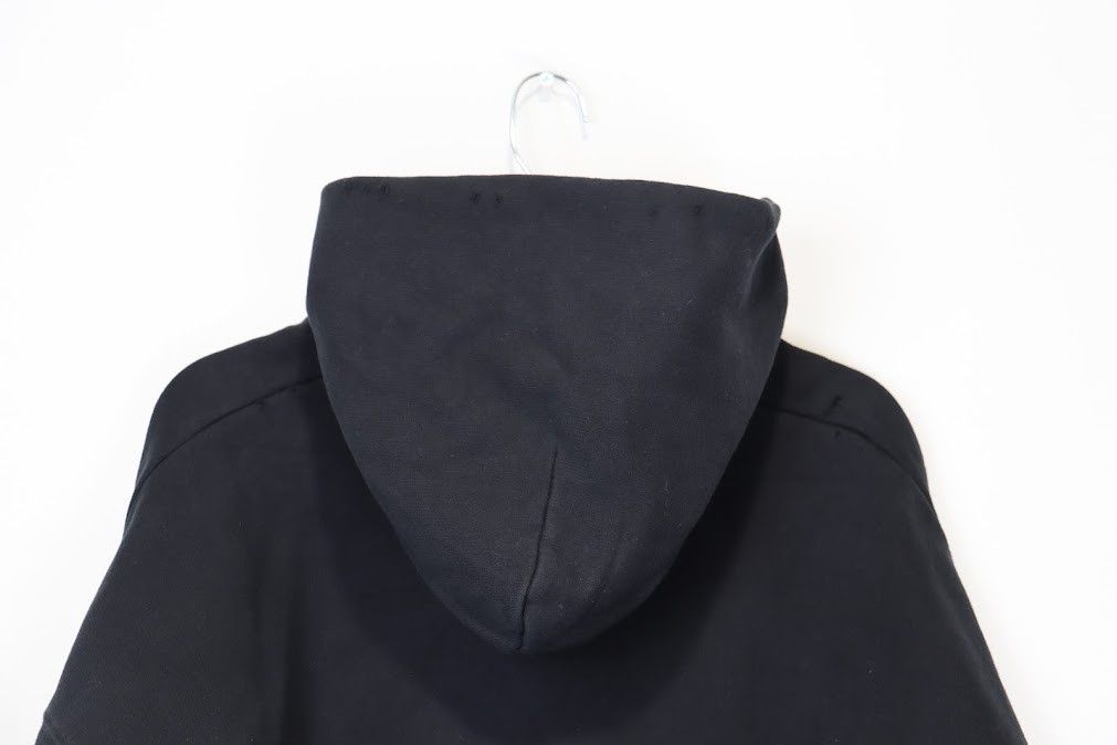 Balenciaga o1rshd Free Medium Molleton No Rib Hoodie in Black/White Size US M / EU 48-50 / 2 - 14 Thumbnail