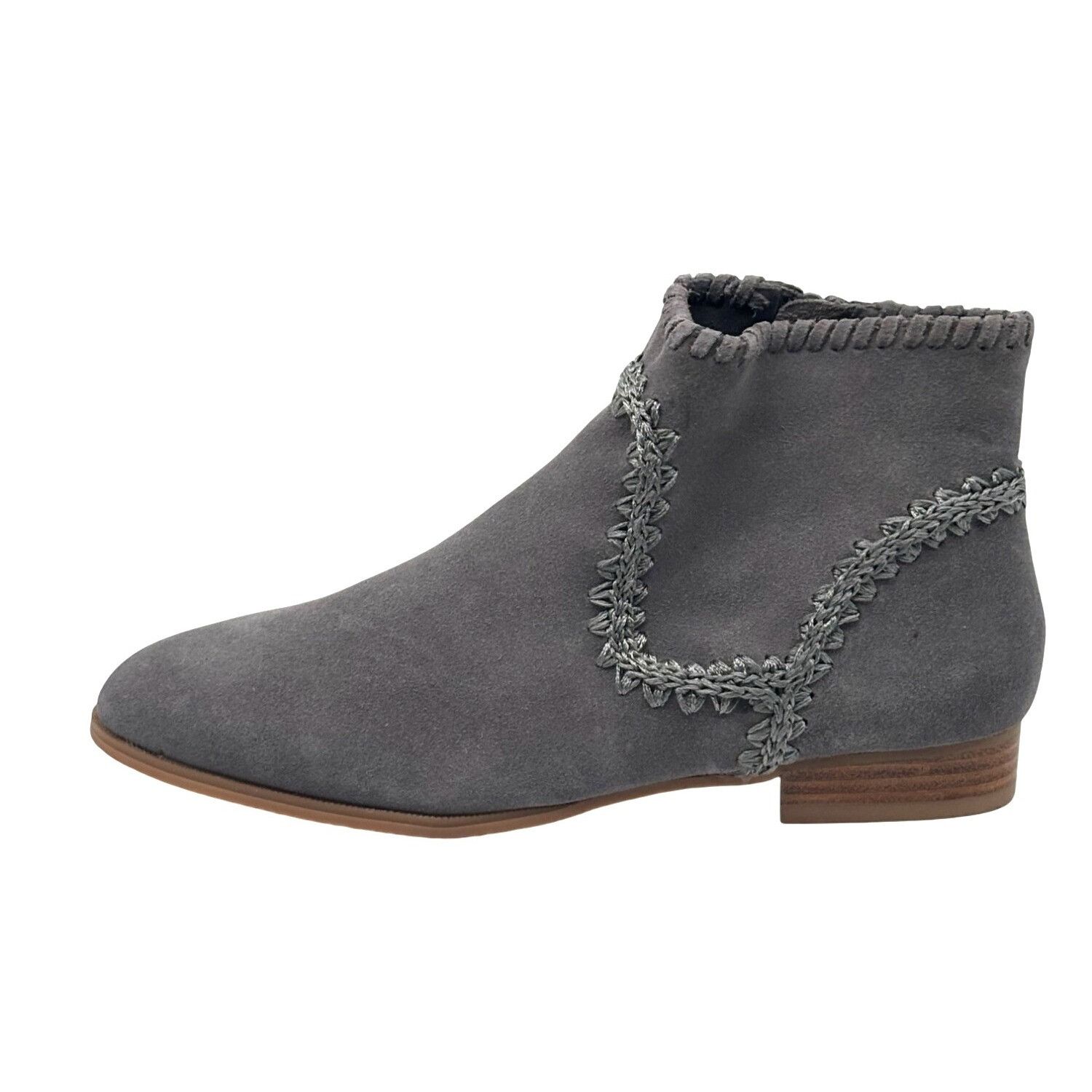 Jack Rogers Jack Rogers Gemma Suede Ankle Booties, Gray, Size 5.5, M Size US 5.5 / IT 35.5 - 9 Thumbnail
