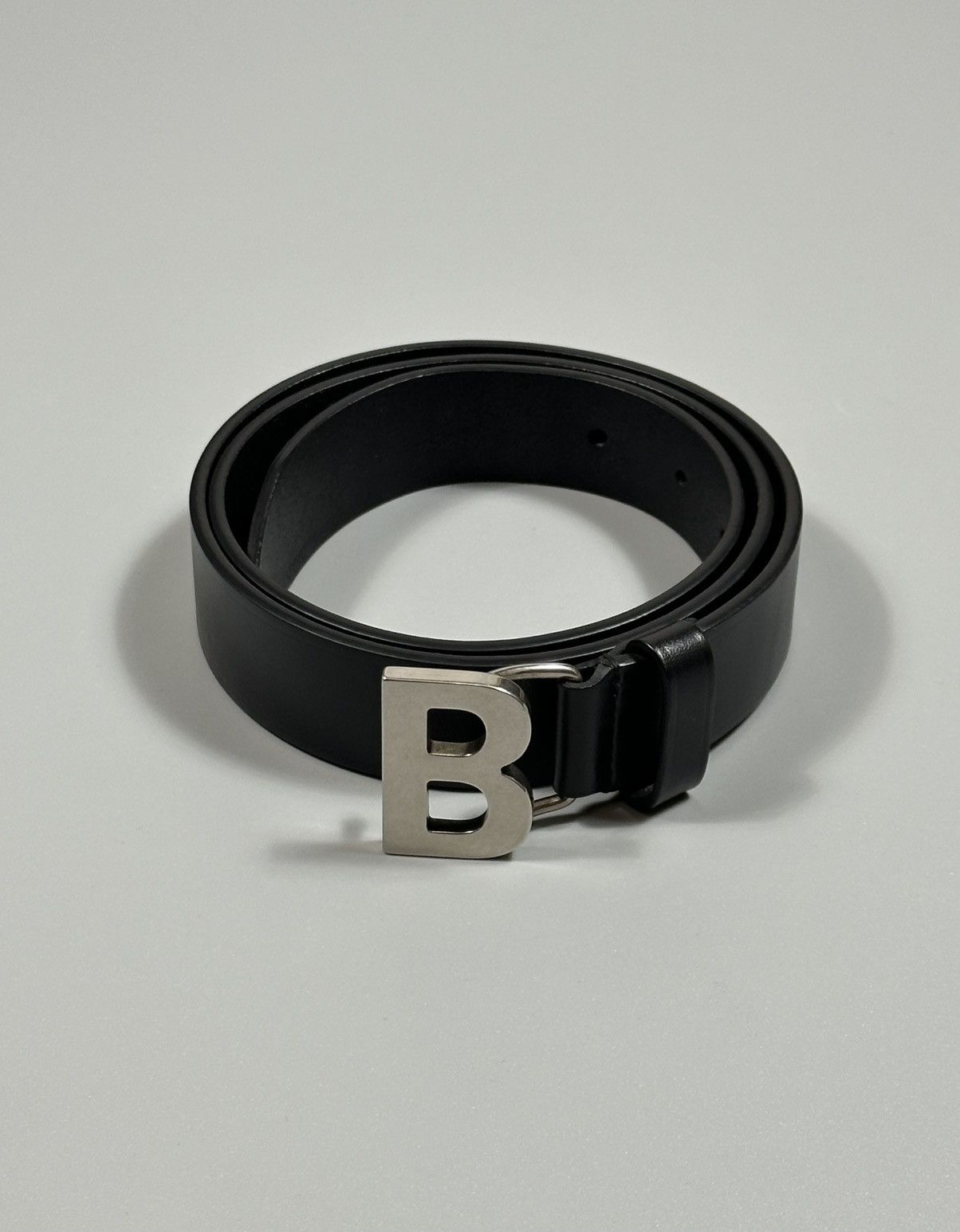 Balenciaga Balenciaga B Buckle Black Leather Belt Size ONE SIZE - 1 Thumbnail