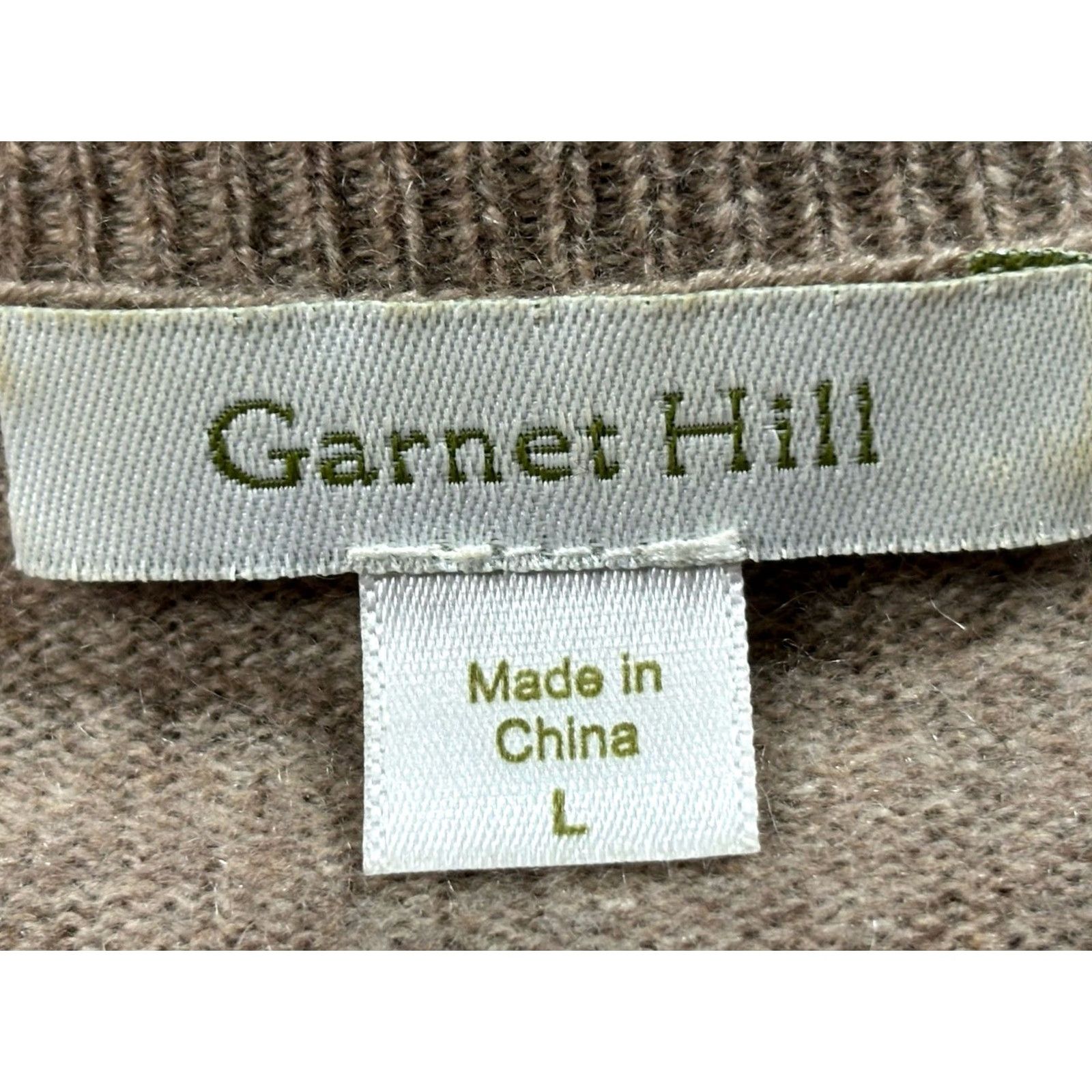Vintage Garnet Hill Shirttail Cashmere Sweater Women’s Large Brown Classic Pullover Knit Round Neck Long Sleeve Modern Preppy Womens L Size L / US 10 / IT 46 - 7 Thumbnail