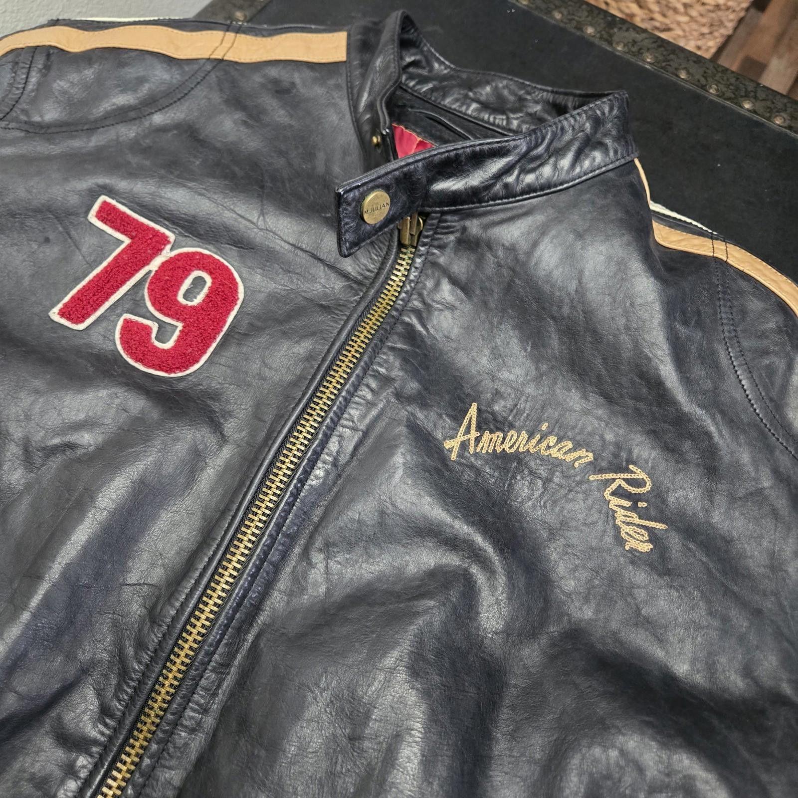 Wilsons Leather Wilsons M Julian Leather Cafe Racer Biker Jacket M XXL C1 Size US XXL / EU 58 / 5 - 5 Thumbnail