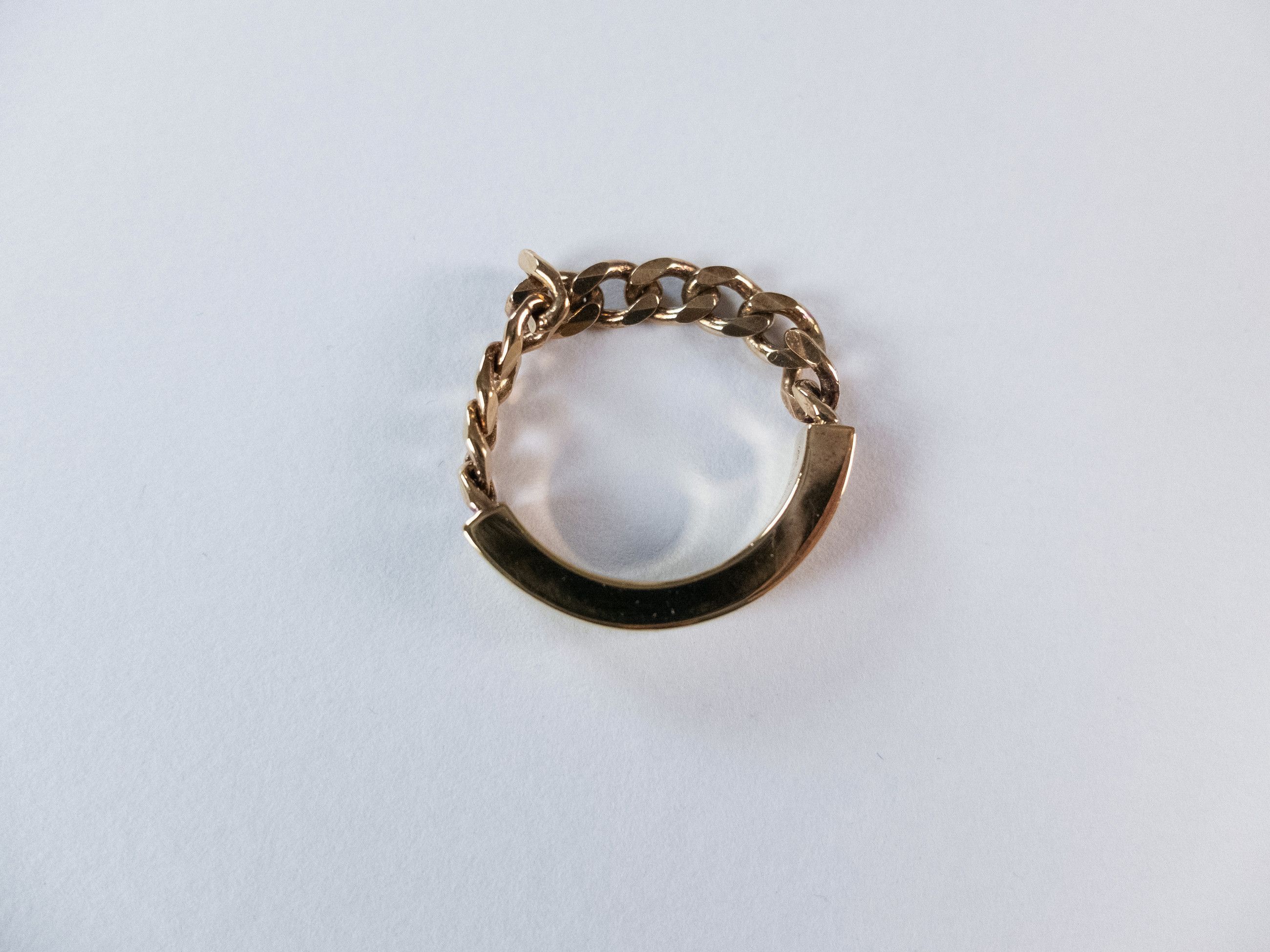 Bottega Veneta BOTTEGA VENETA gold plated Sterling silver chain ring 21 q Size ONE SIZE - 6 Thumbnail
